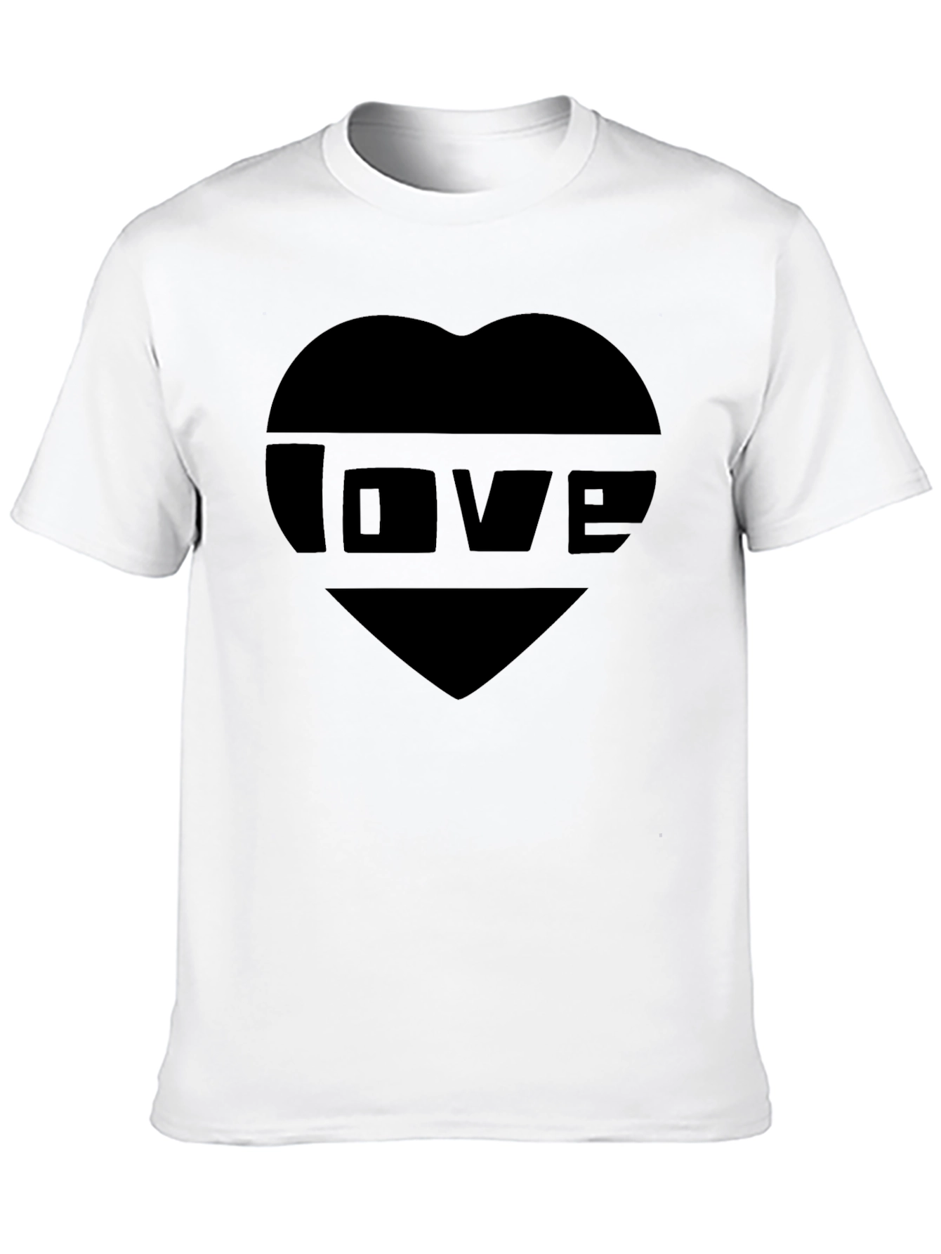Black Love Heart Graphic T-Shirt