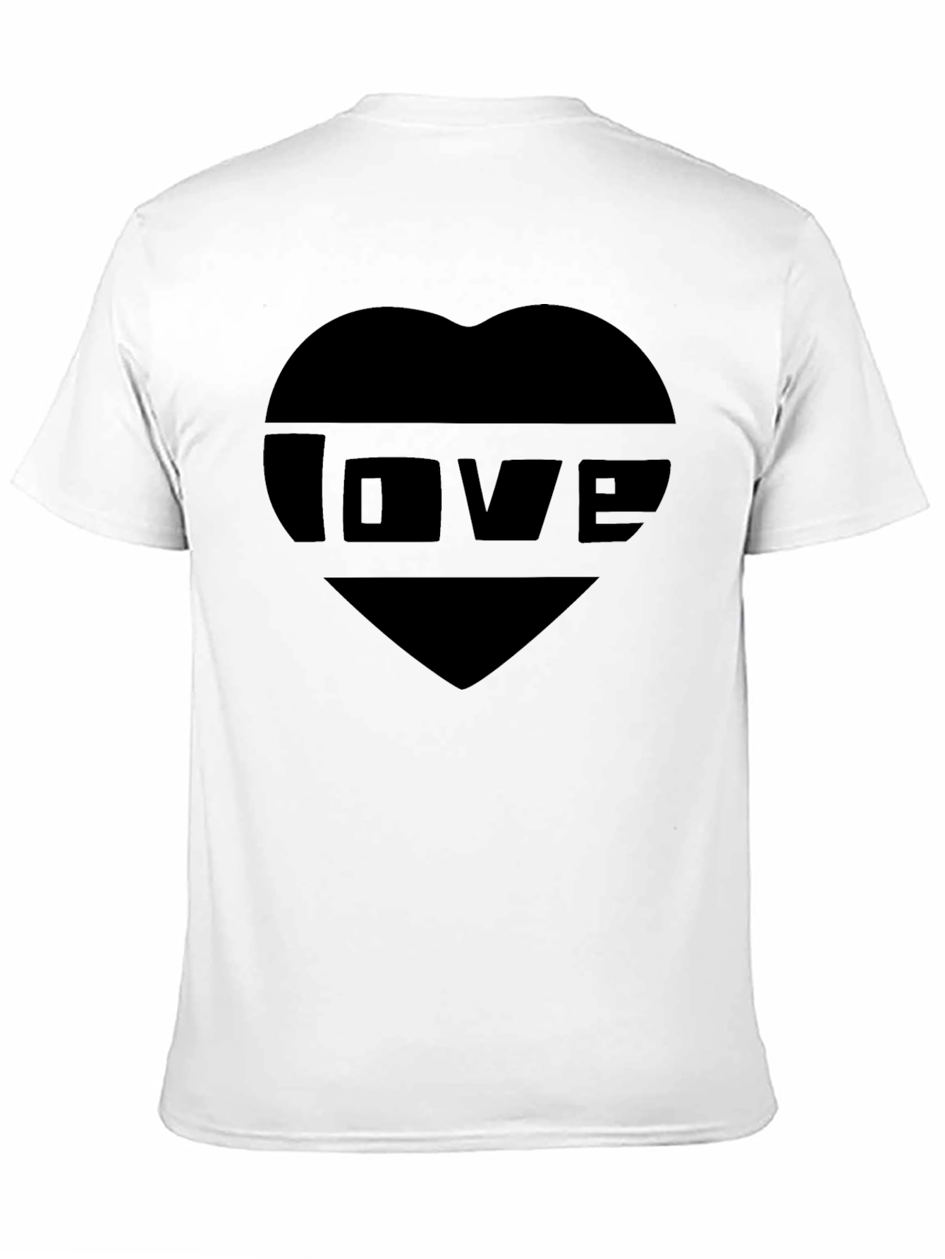 Black Love Heart Graphic T-Shirt