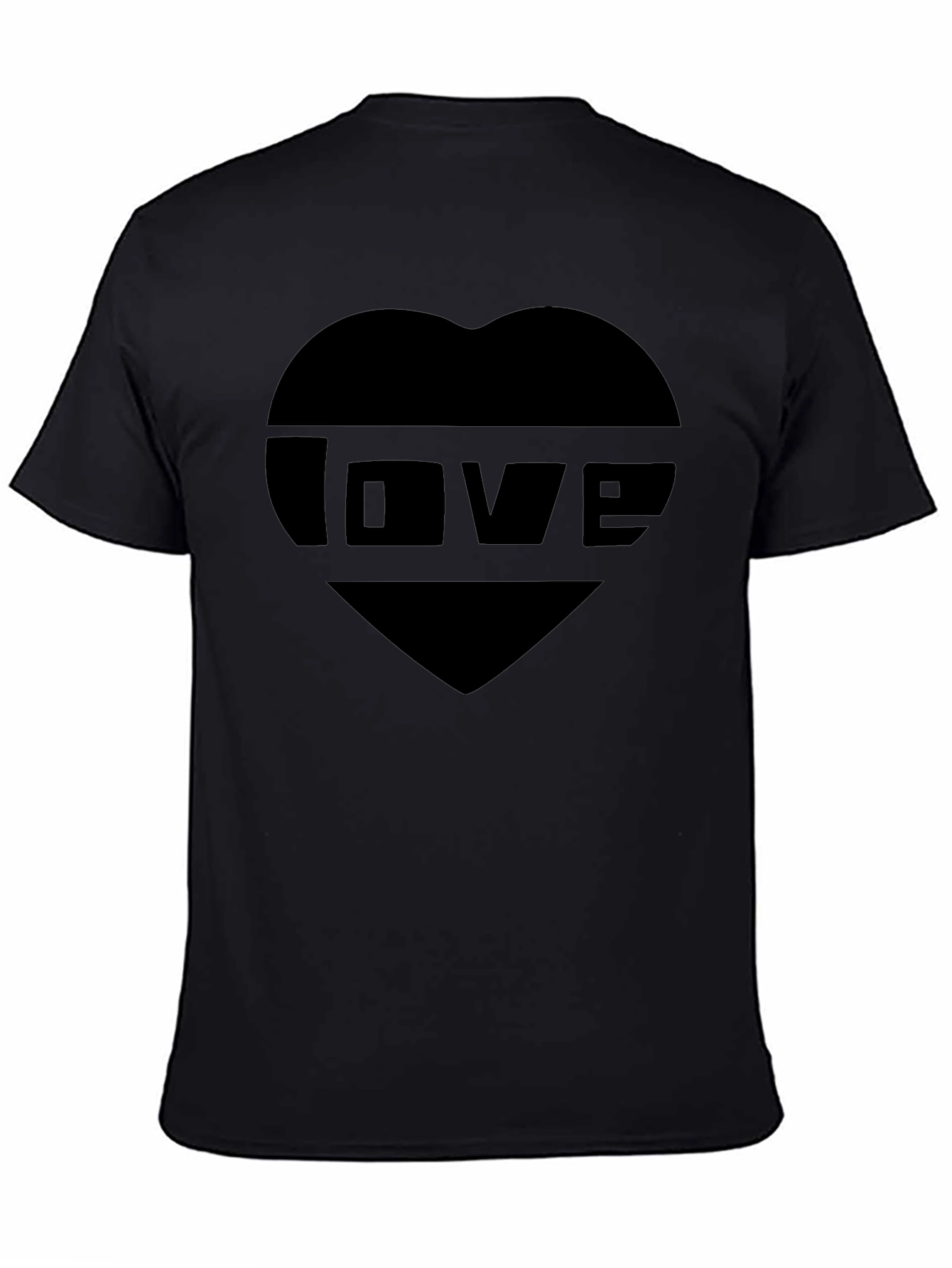 Black Love Heart Graphic T-Shirt