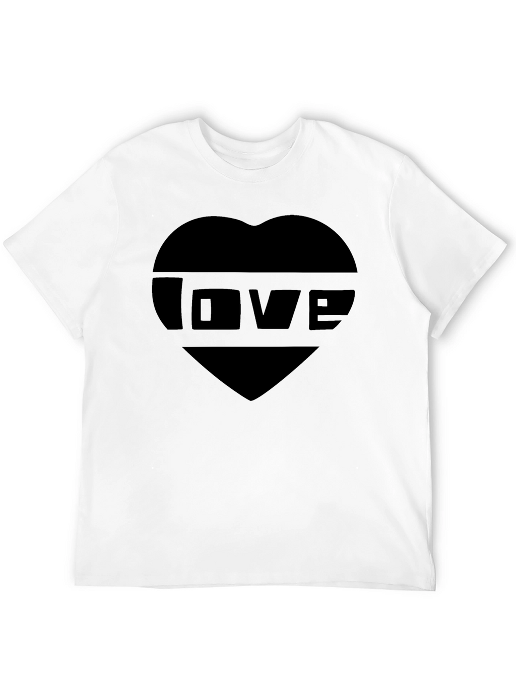 Black Love Heart Graphic T-Shirt