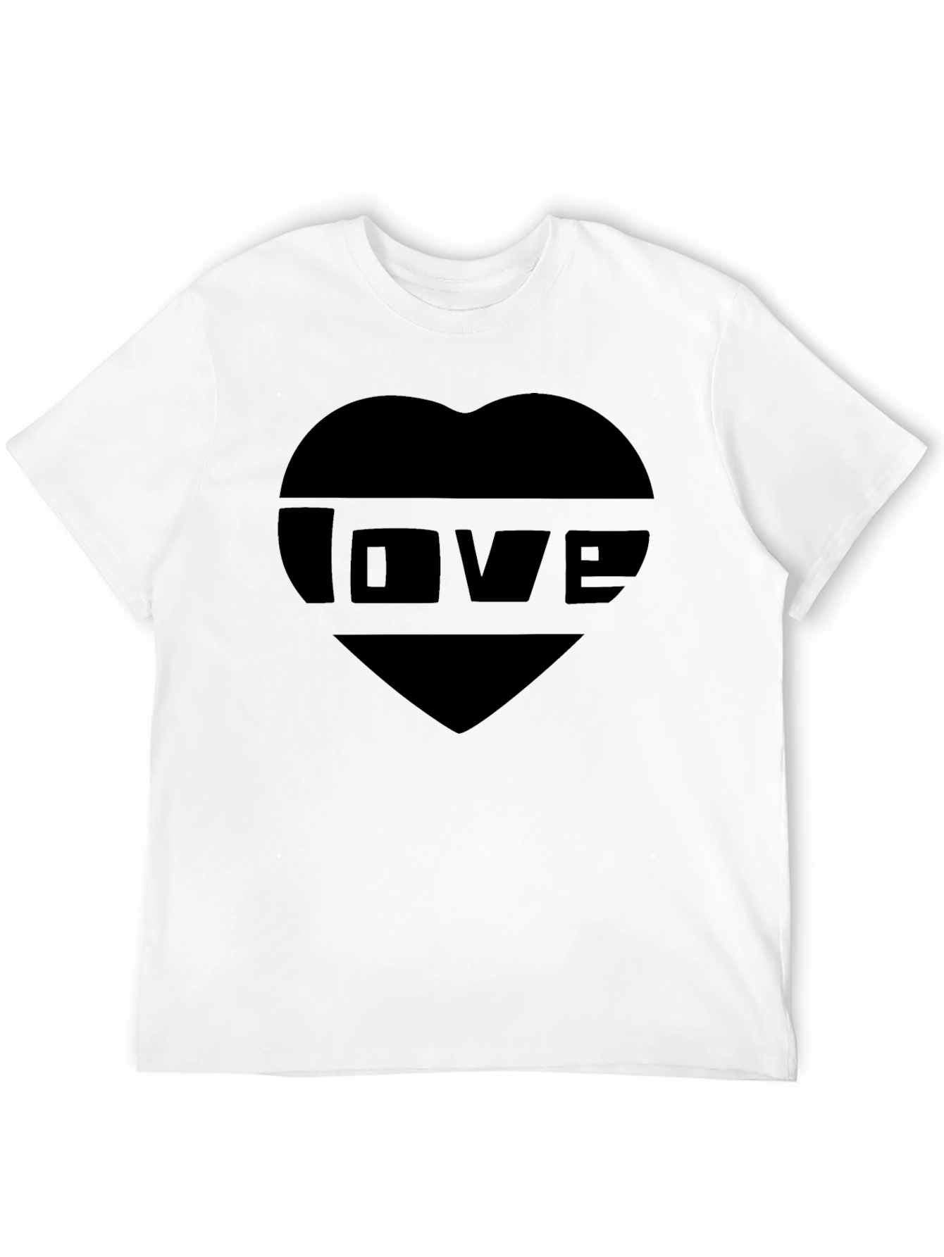 Black Love Heart Graphic T-Shirt