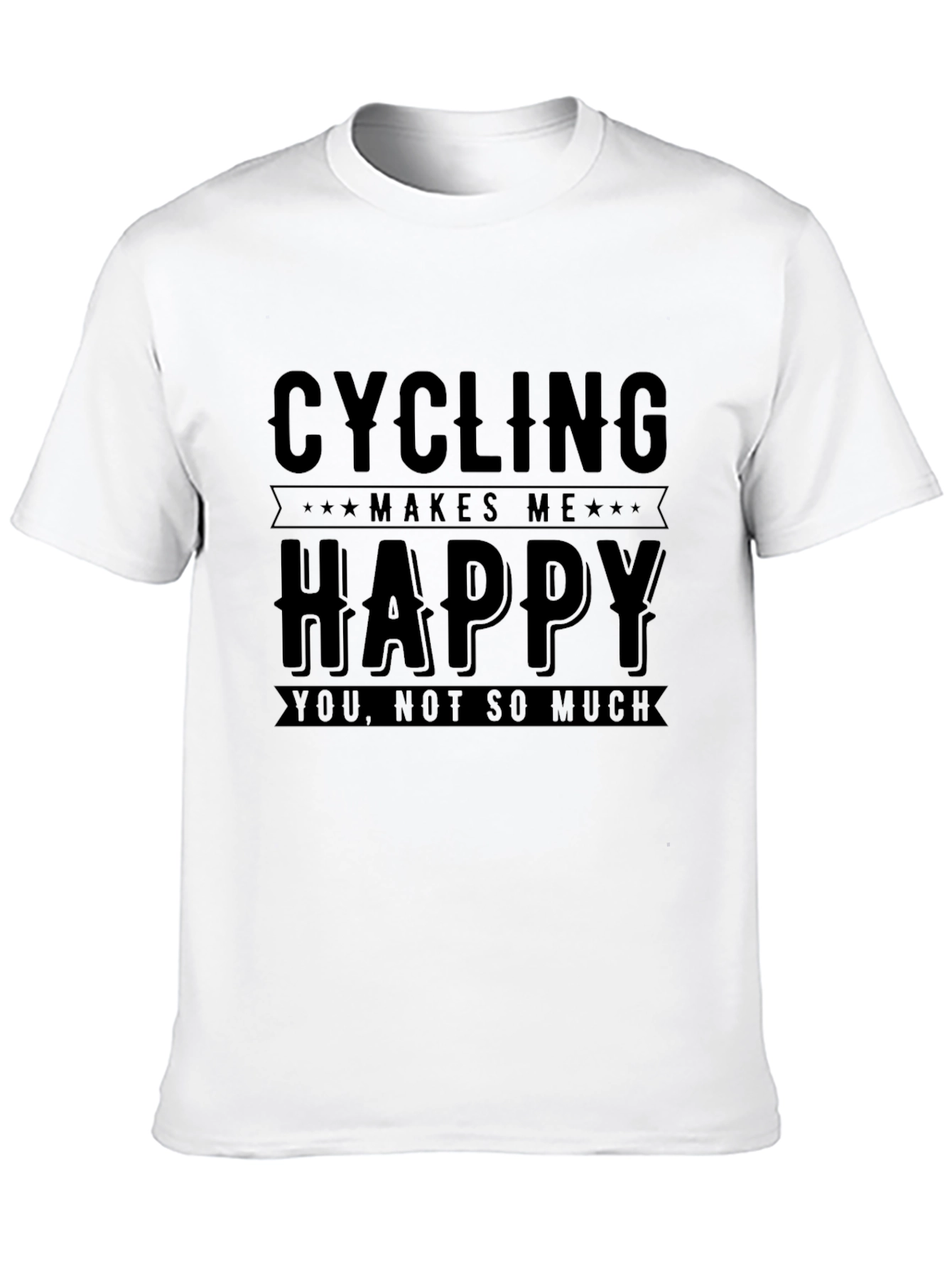 Cycling Makes Me Happy T-Shirt - Funny Cyclist Tee