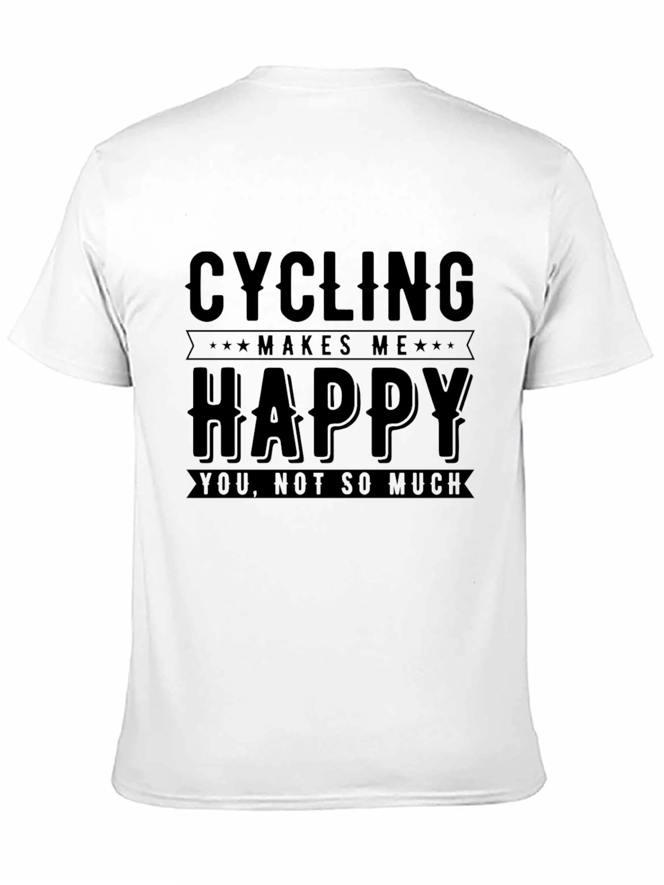 Cycling Makes Me Happy T-Shirt - Funny Cyclist Tee