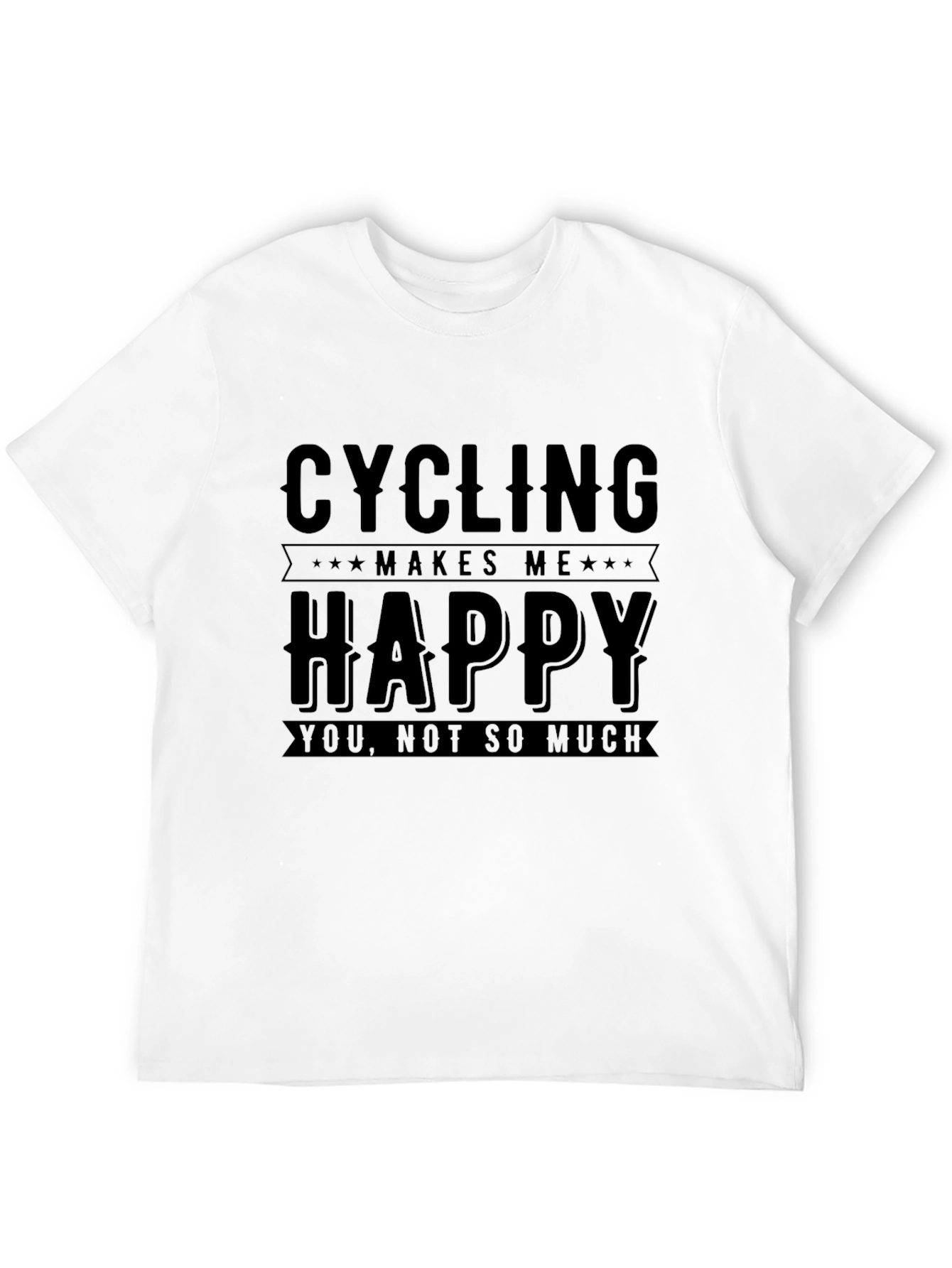 Cycling Makes Me Happy T-Shirt - Funny Cyclist Tee