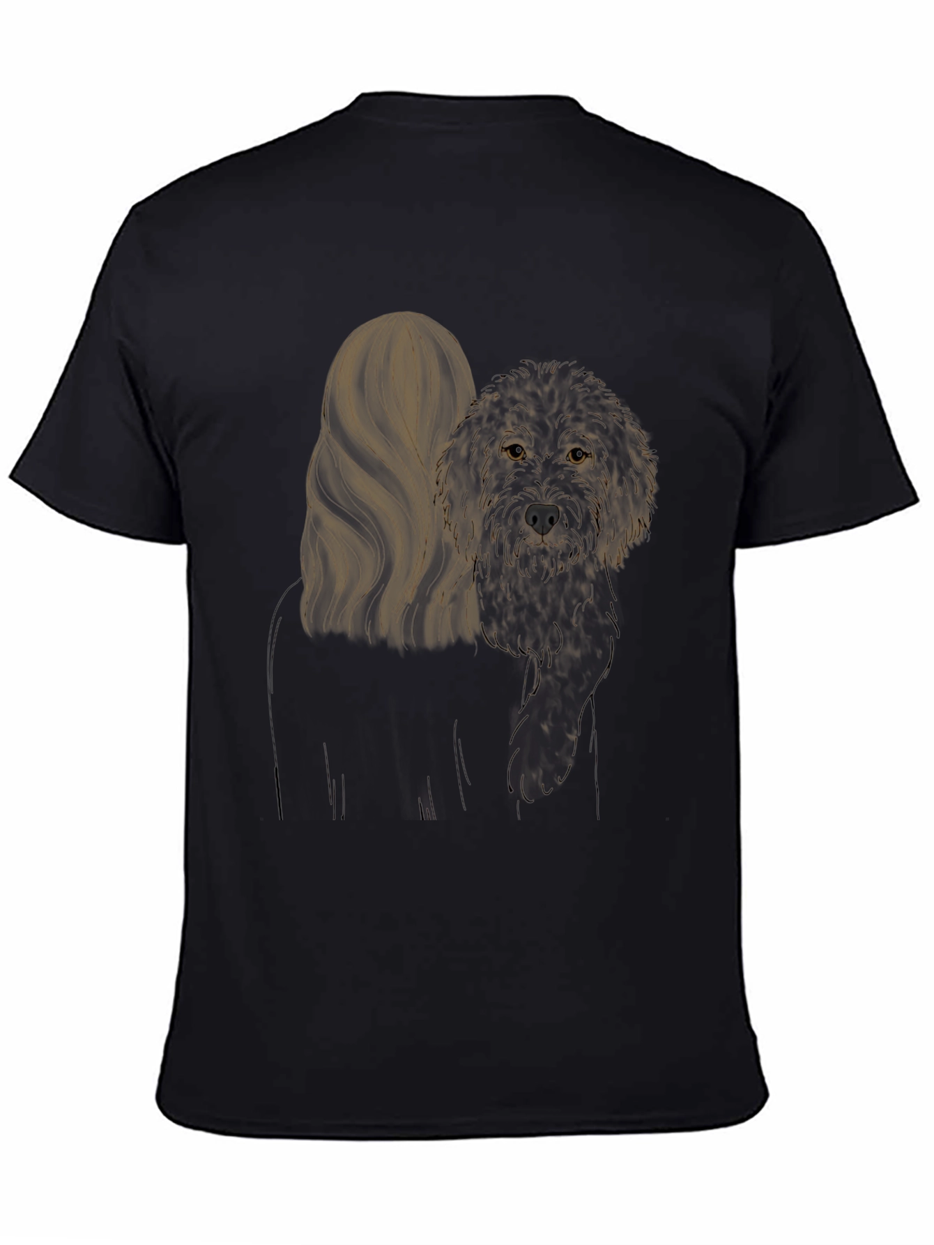 Dog Lover Graphic Tee - Black Cotton Comfort