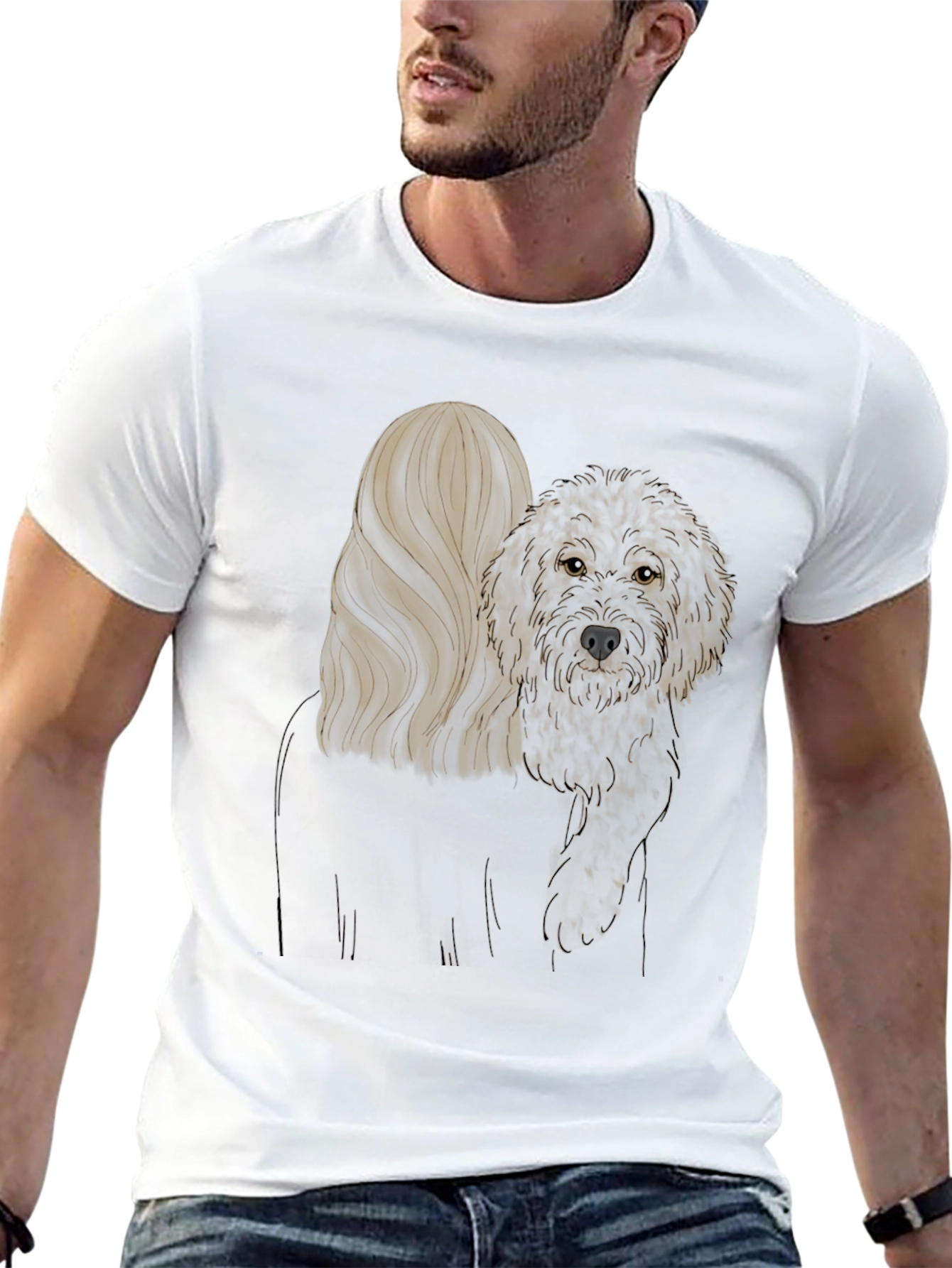 Dog Lover Graphic Tee - Black Cotton Comfort
