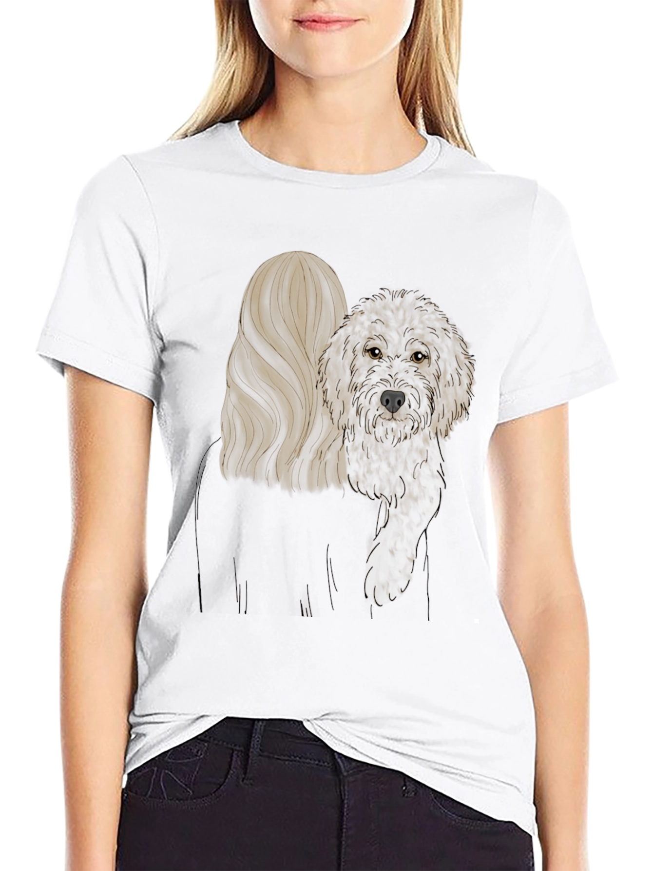 Dog Lover Graphic Tee - Black Cotton Comfort