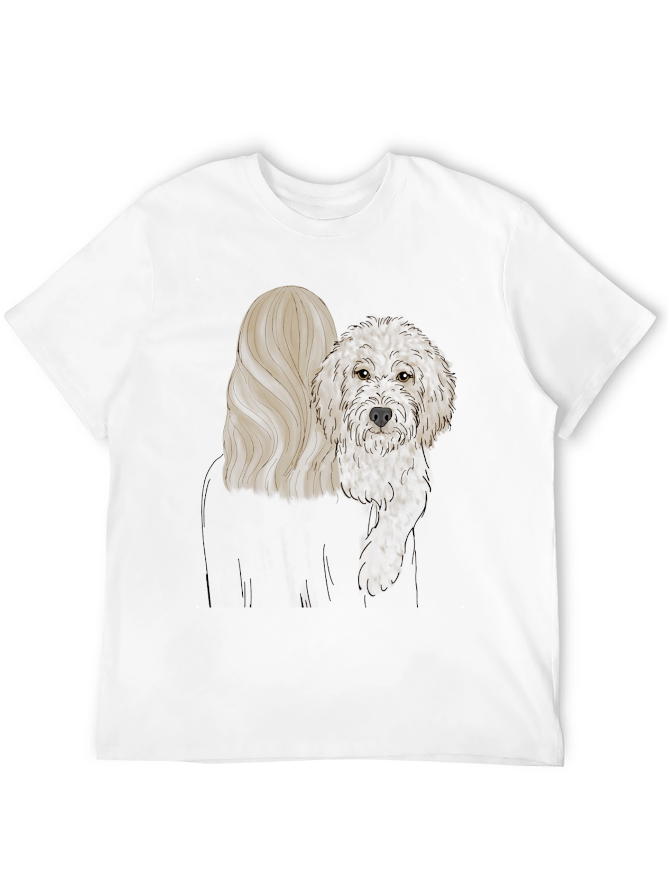 Dog Lover Graphic Tee - Black Cotton Comfort