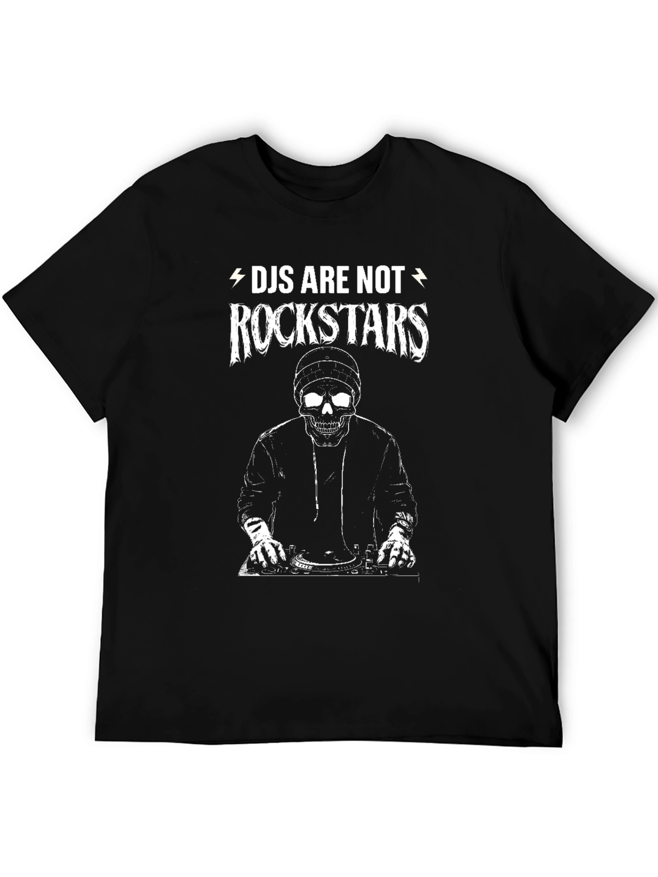 DJ Skeleton Graphic T-Shirt - Rockstars Parody Tee