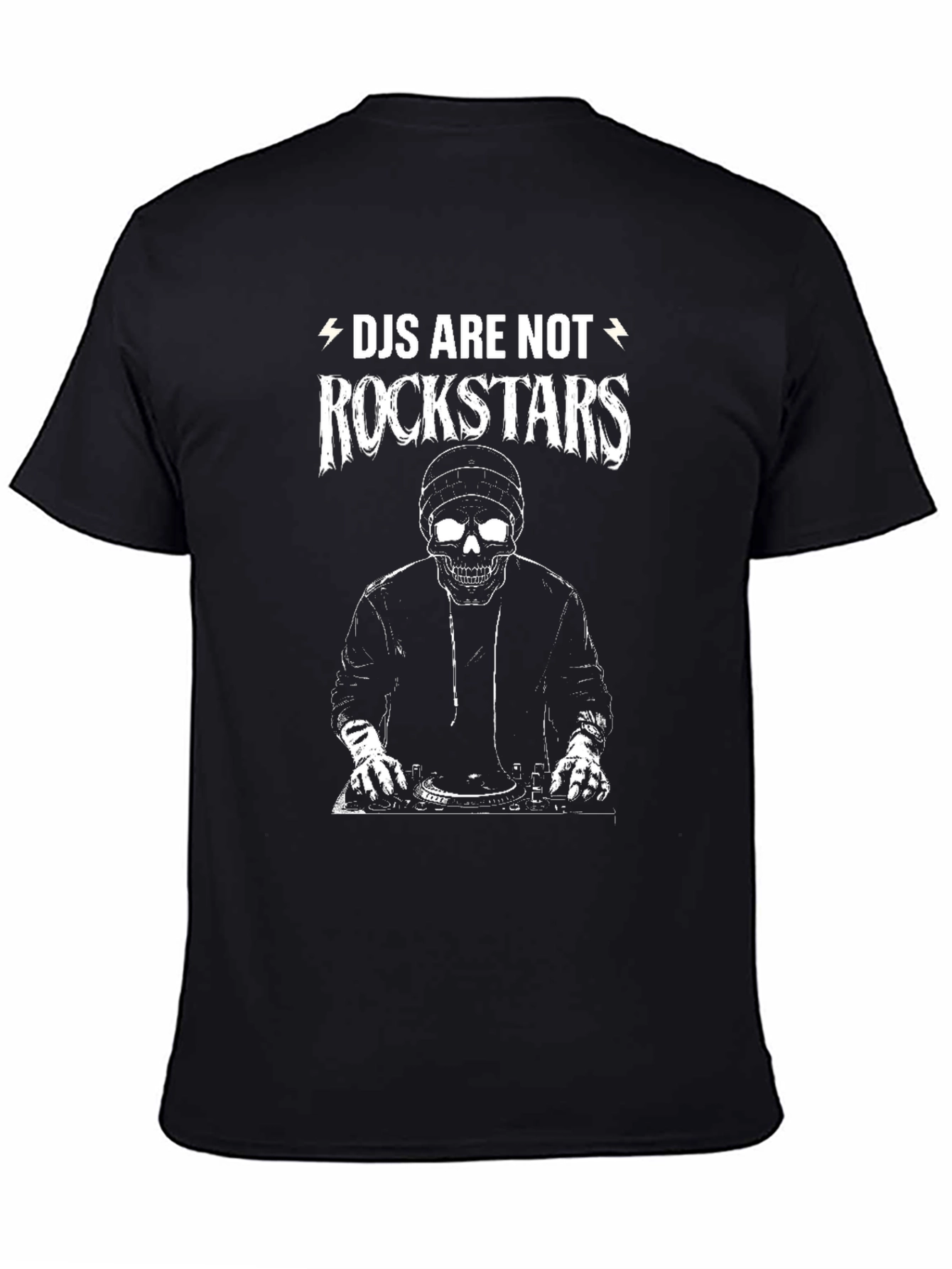DJ Skeleton Graphic T-Shirt - Rockstars Parody Tee