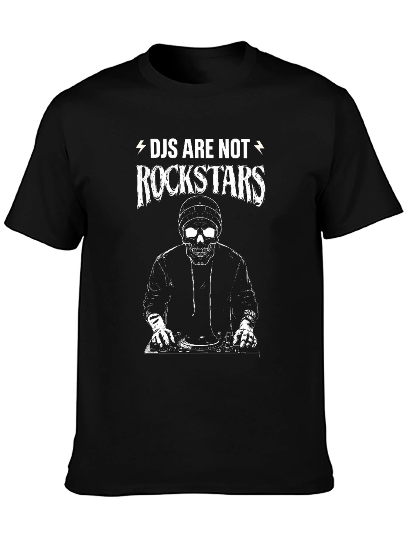 DJ Skeleton Graphic T-Shirt - Rockstars Parody Tee