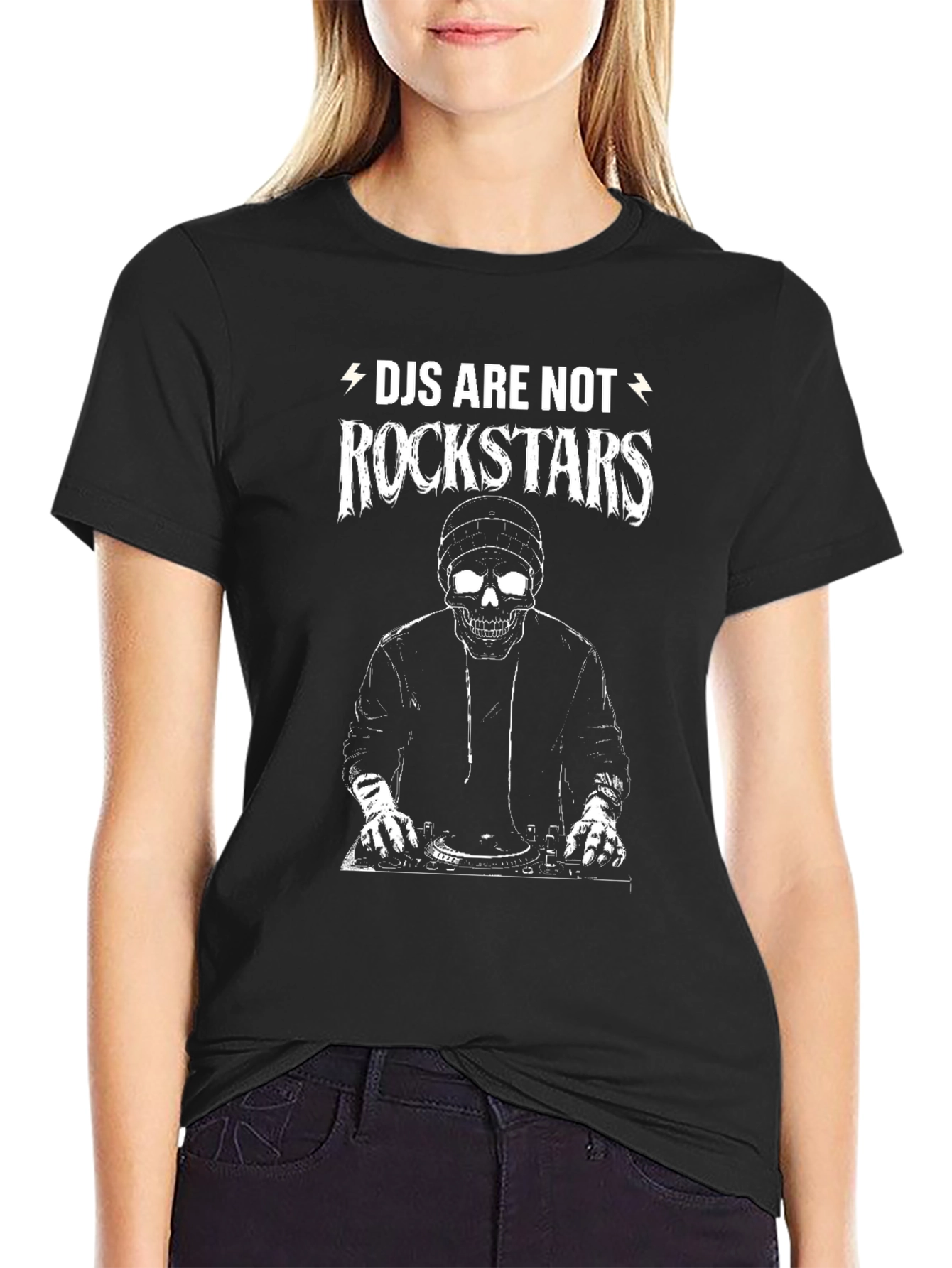 DJ Skeleton Graphic T-Shirt - Rockstars Parody Tee