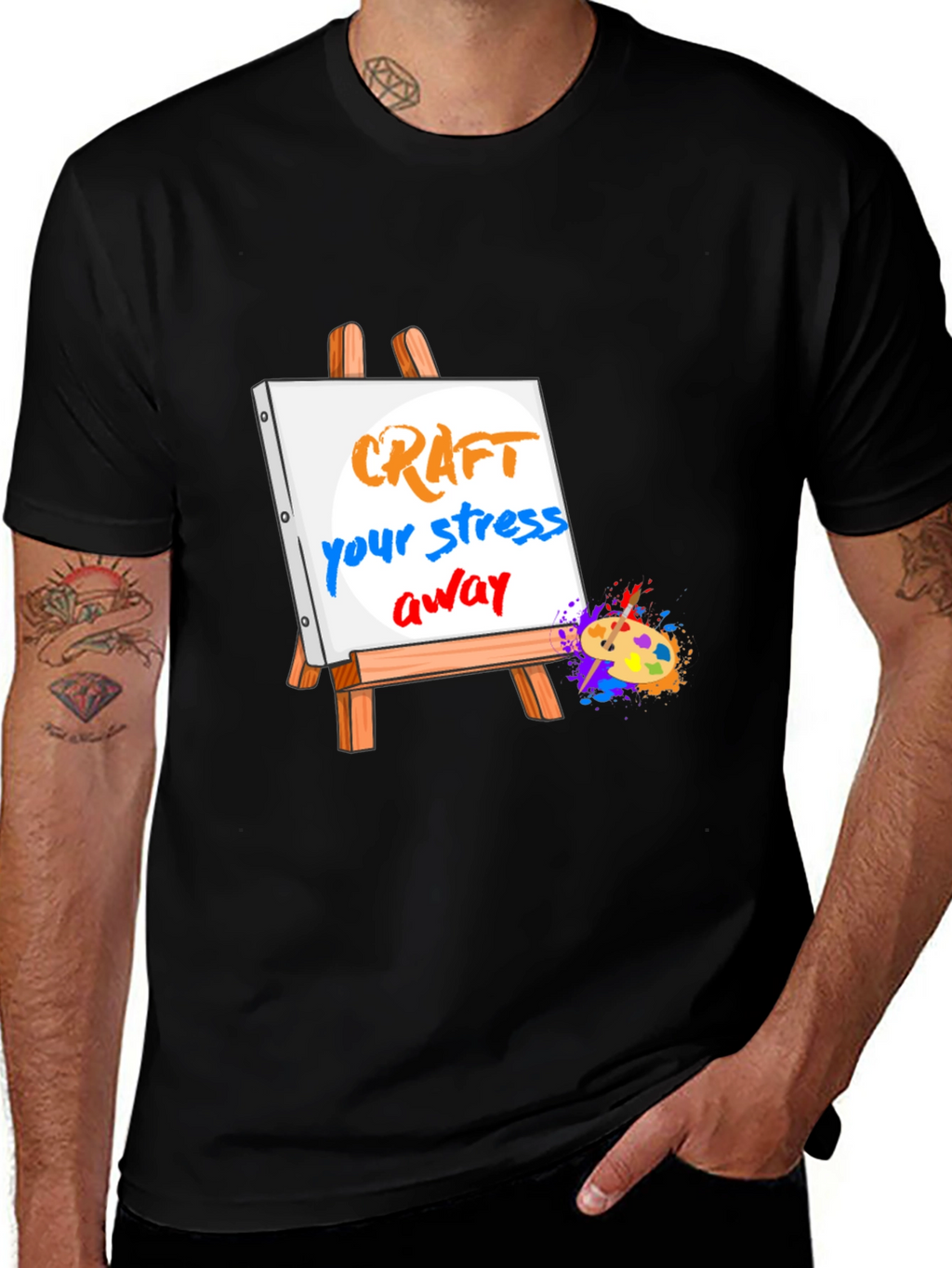 Craft Your Stress Away Black T-Shirt