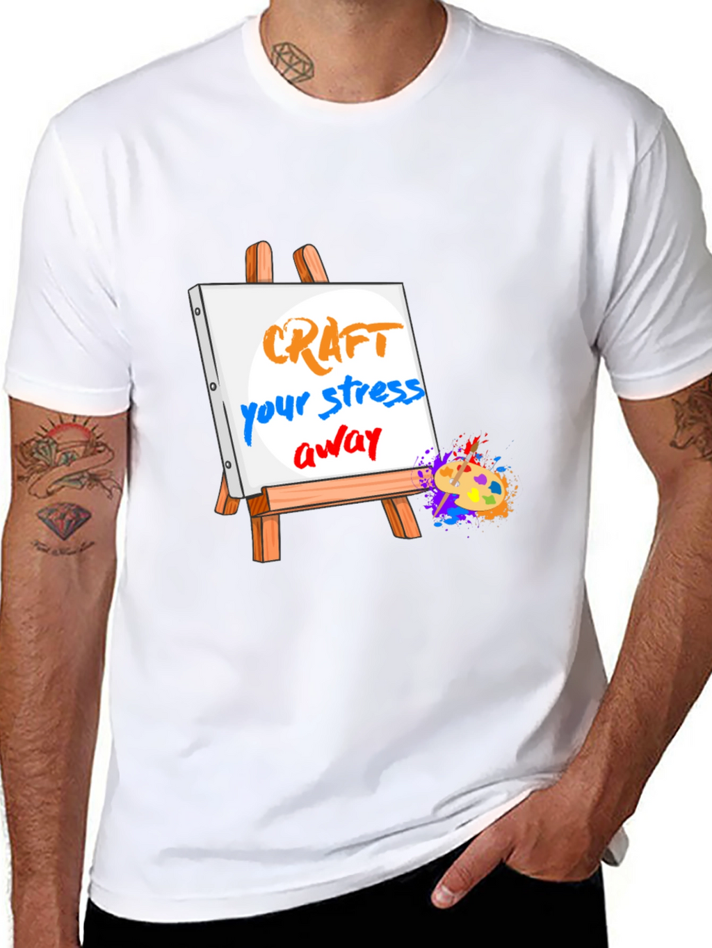 Craft Your Stress Away Black T-Shirt