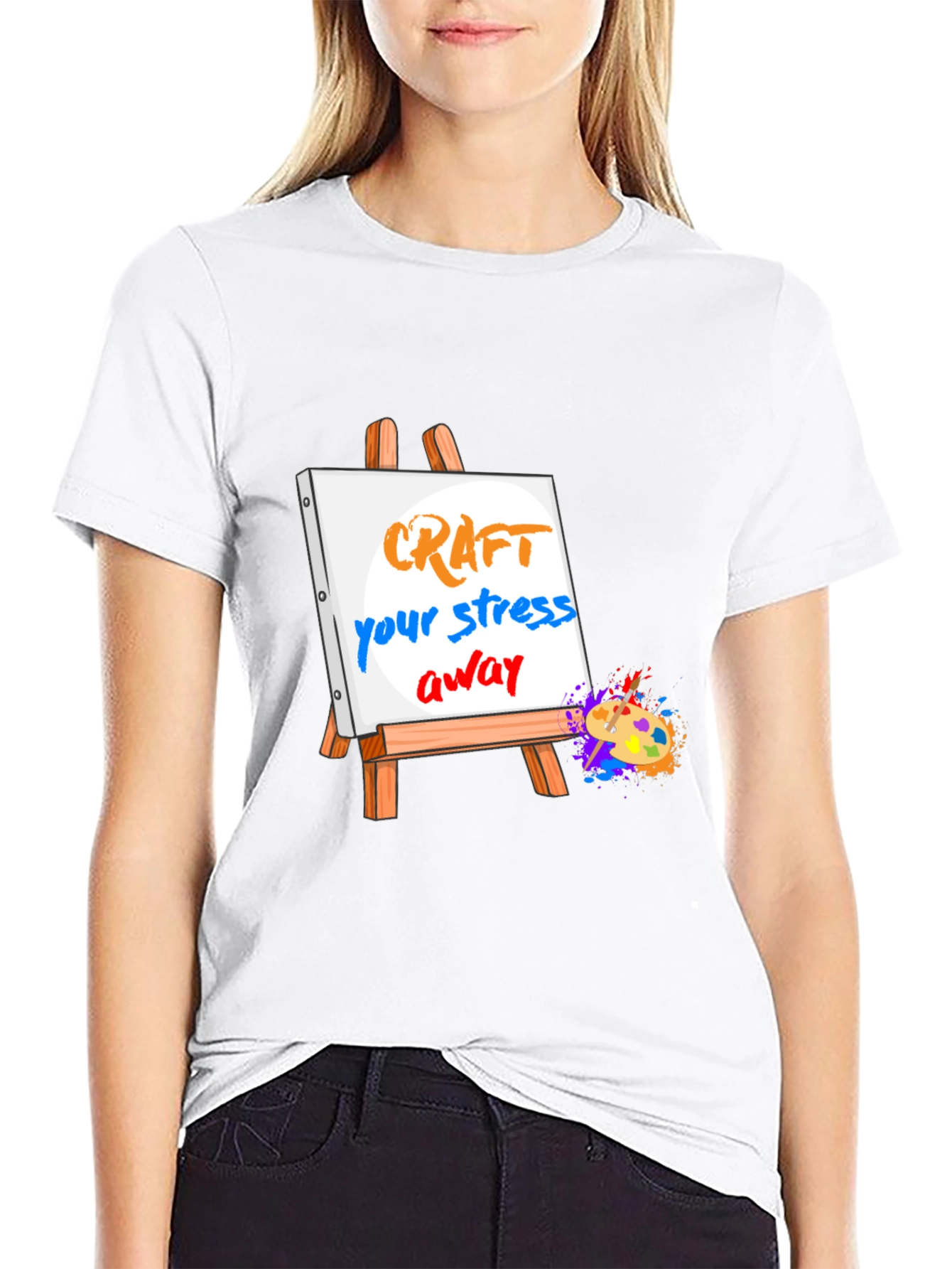 Craft Your Stress Away Black T-Shirt