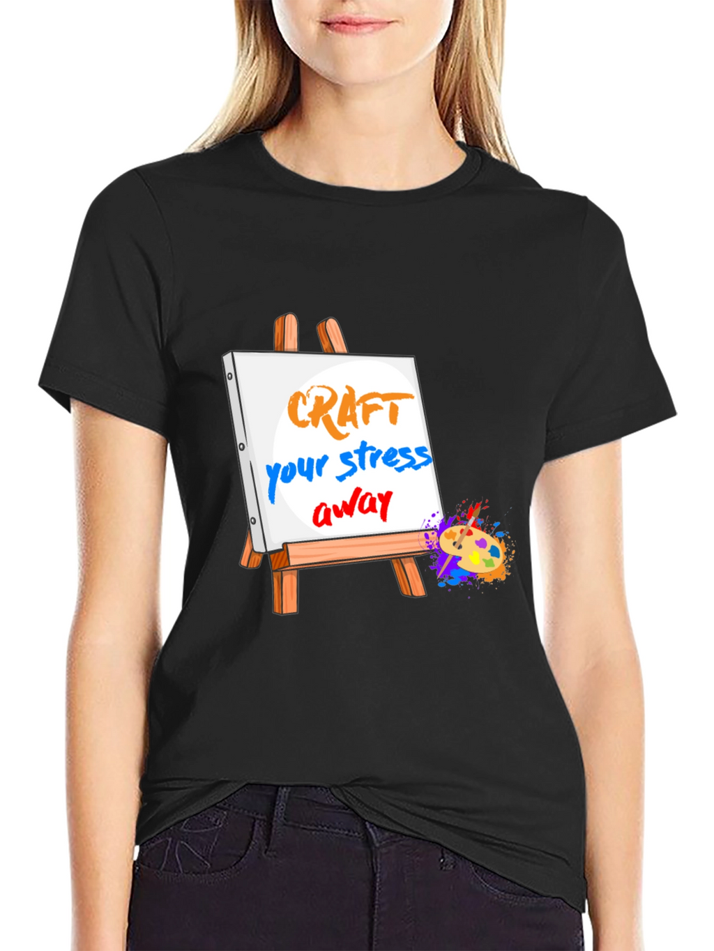 Craft Your Stress Away Black T-Shirt