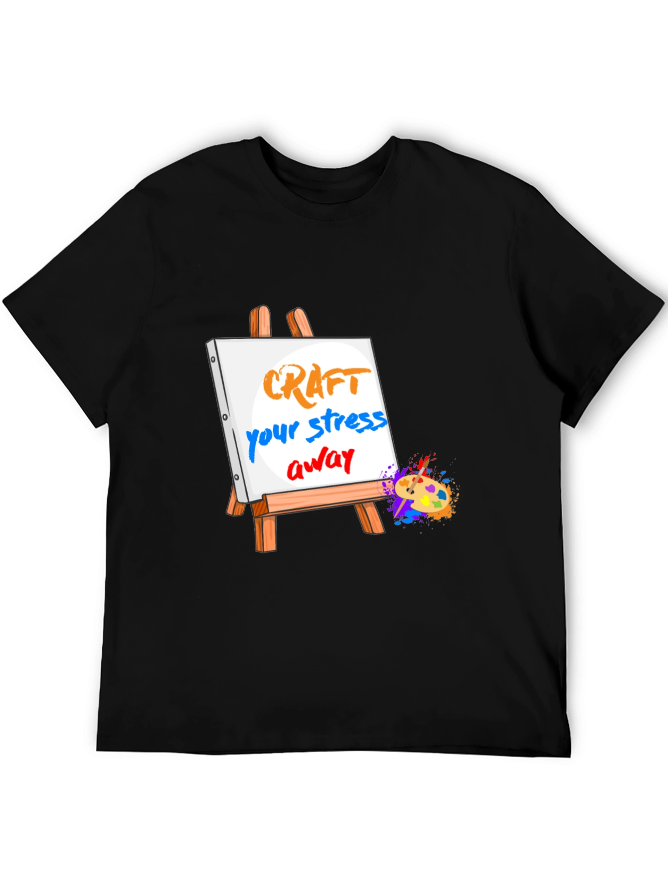 Craft Your Stress Away Black T-Shirt