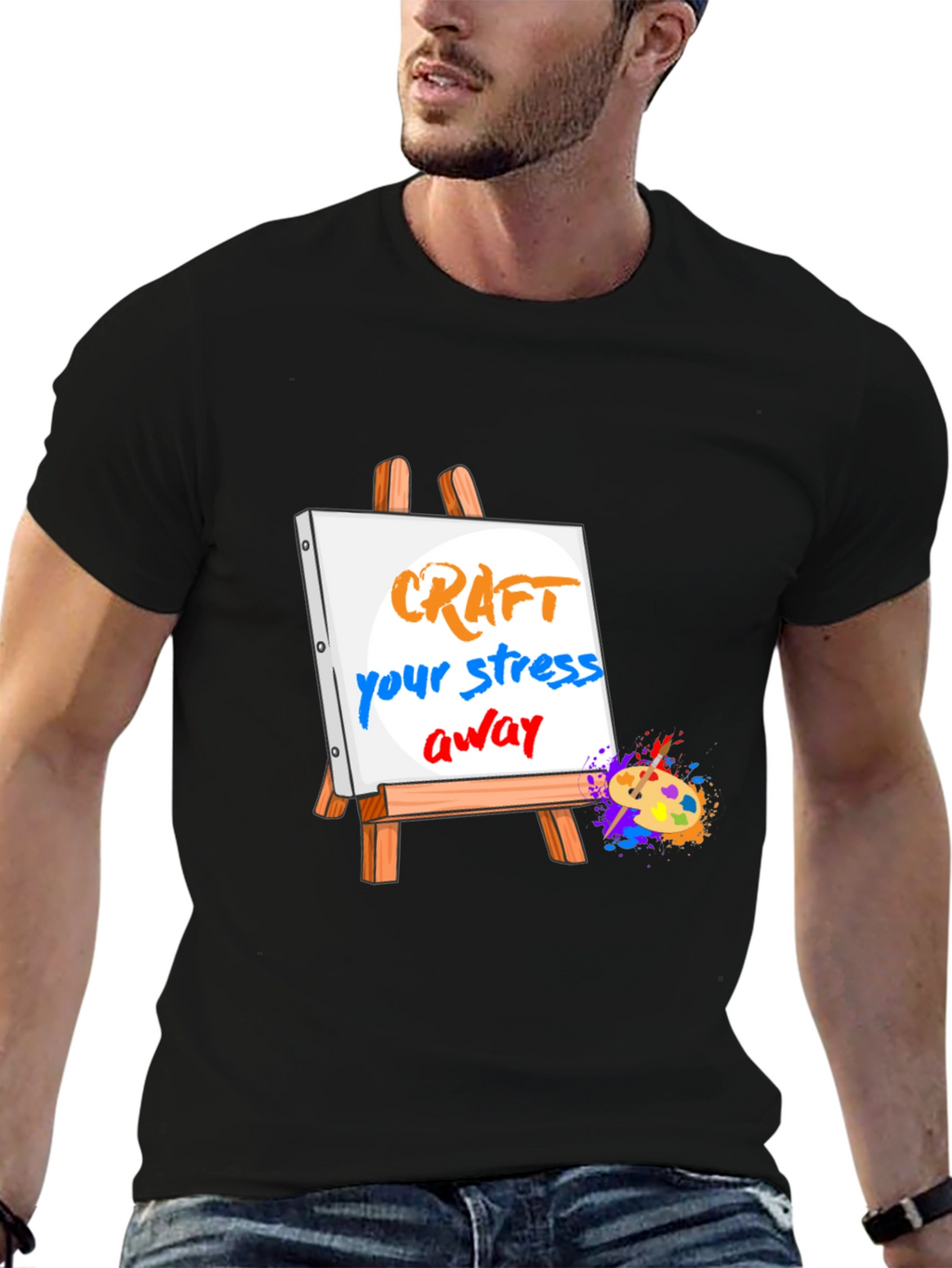 Craft Your Stress Away Black T-Shirt