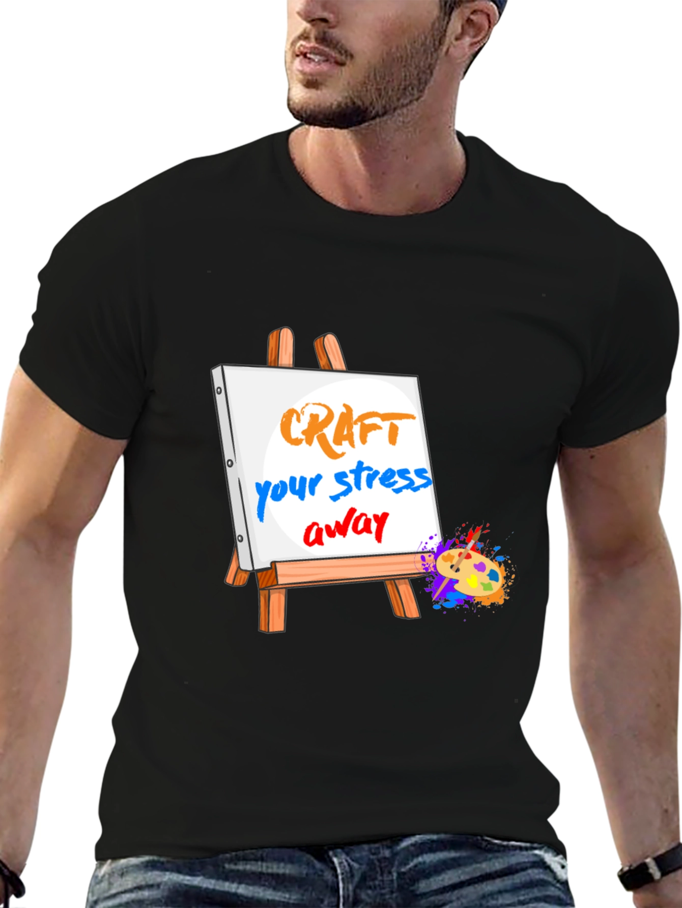 Craft Your Stress Away Black T-Shirt