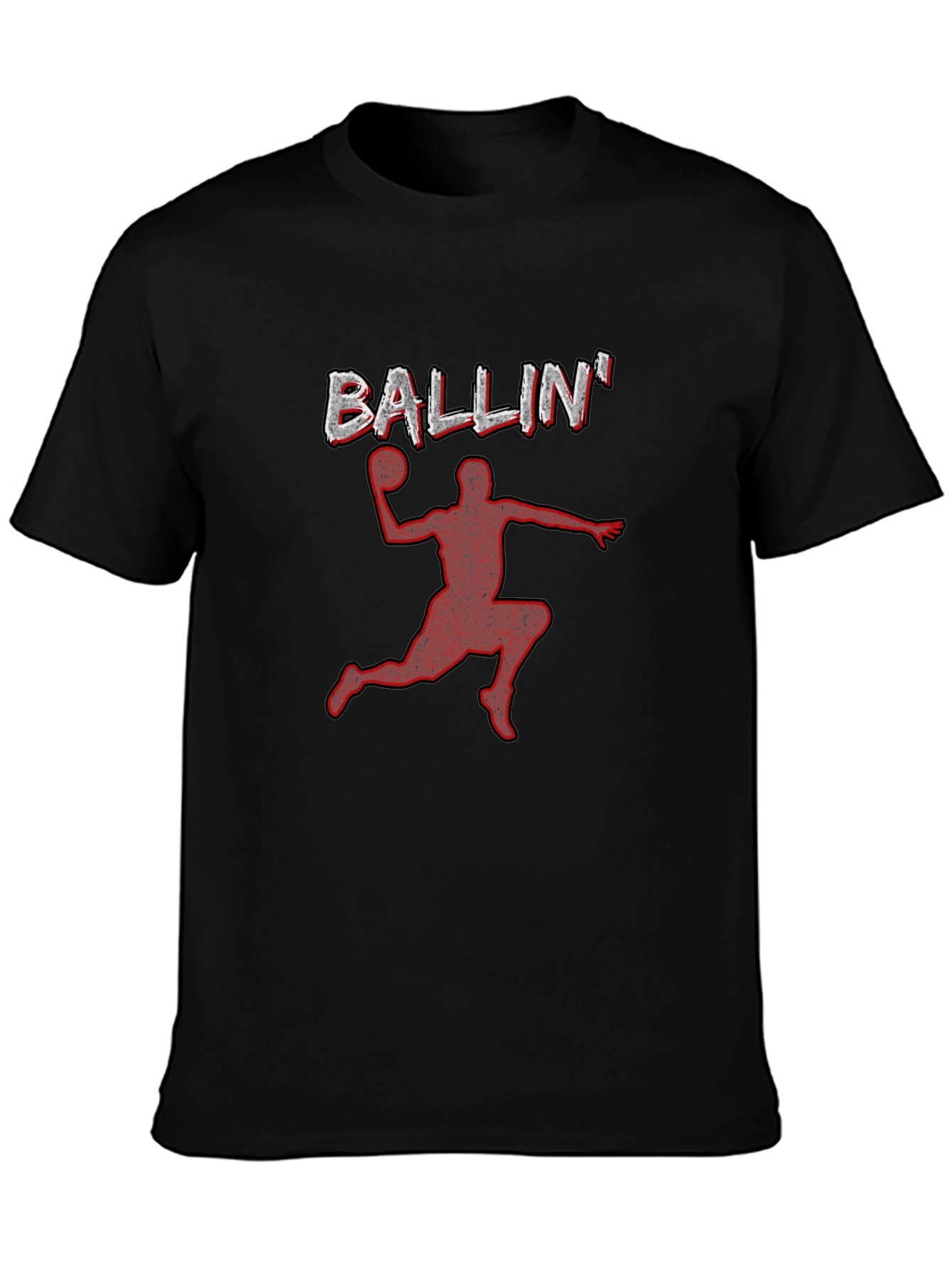 Ballin Graphic Tee - Black Basketball T-Shirt