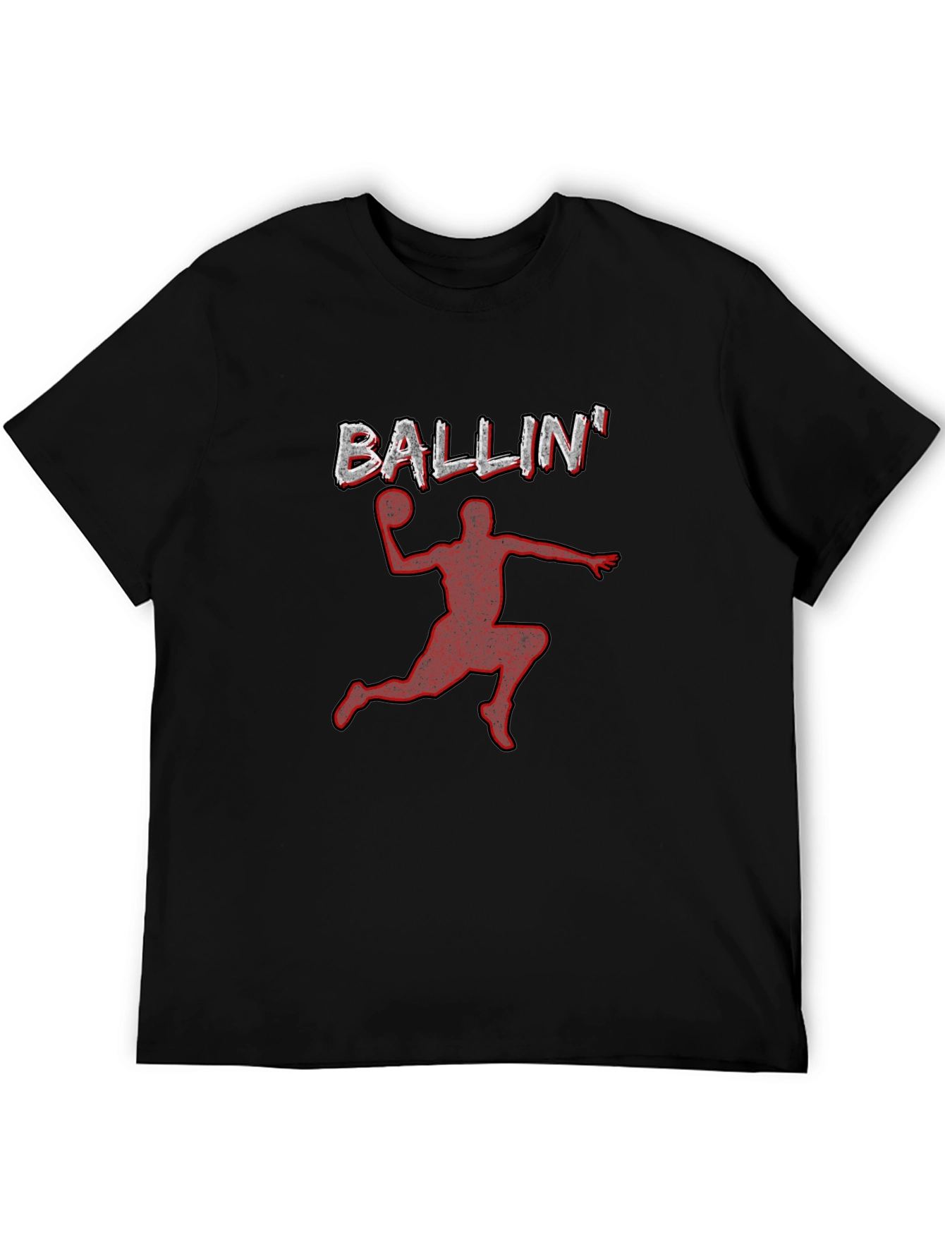 Ballin Graphic Tee - Black Basketball T-Shirt