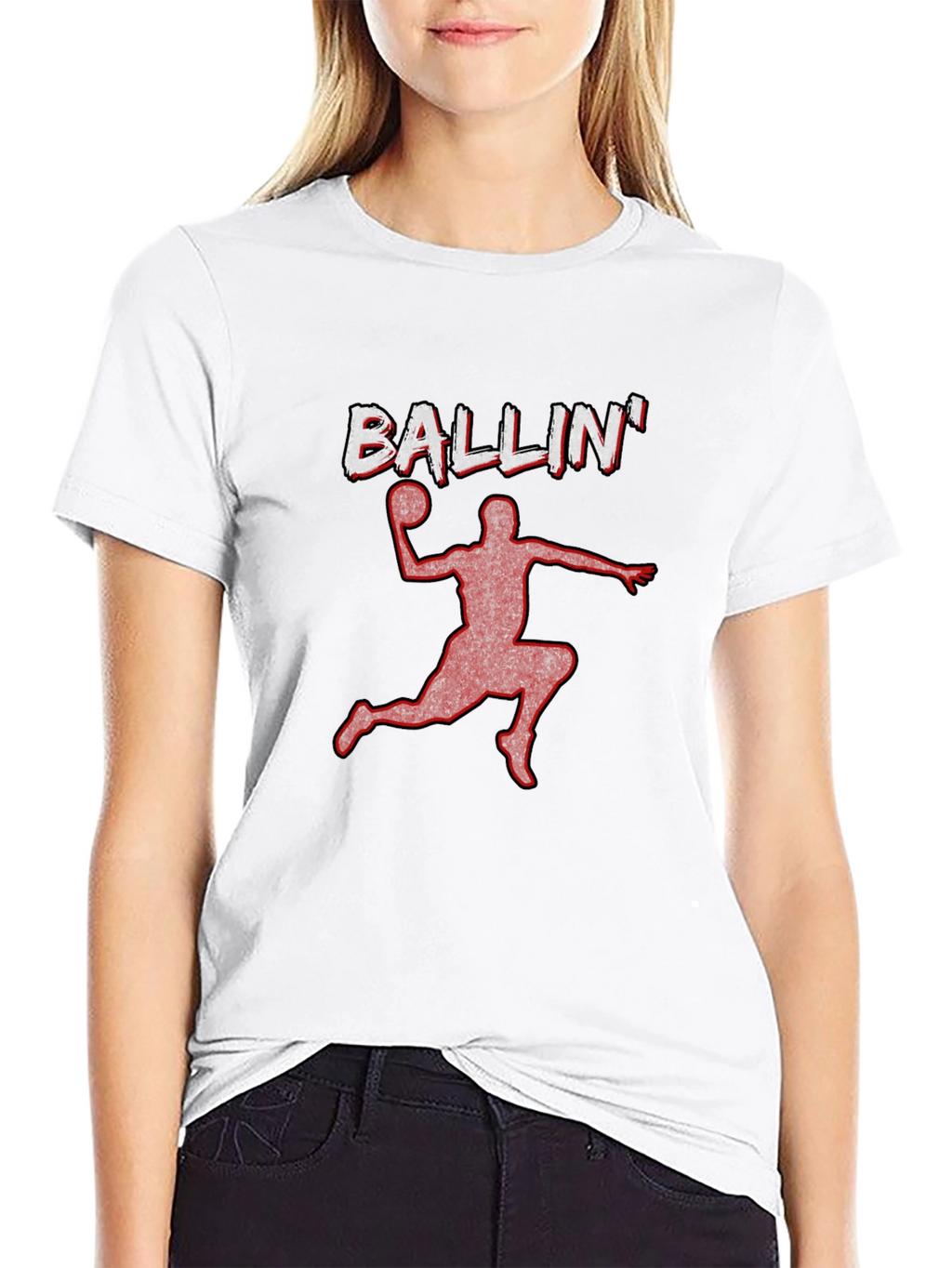 Ballin Graphic Tee - Black Basketball T-Shirt
