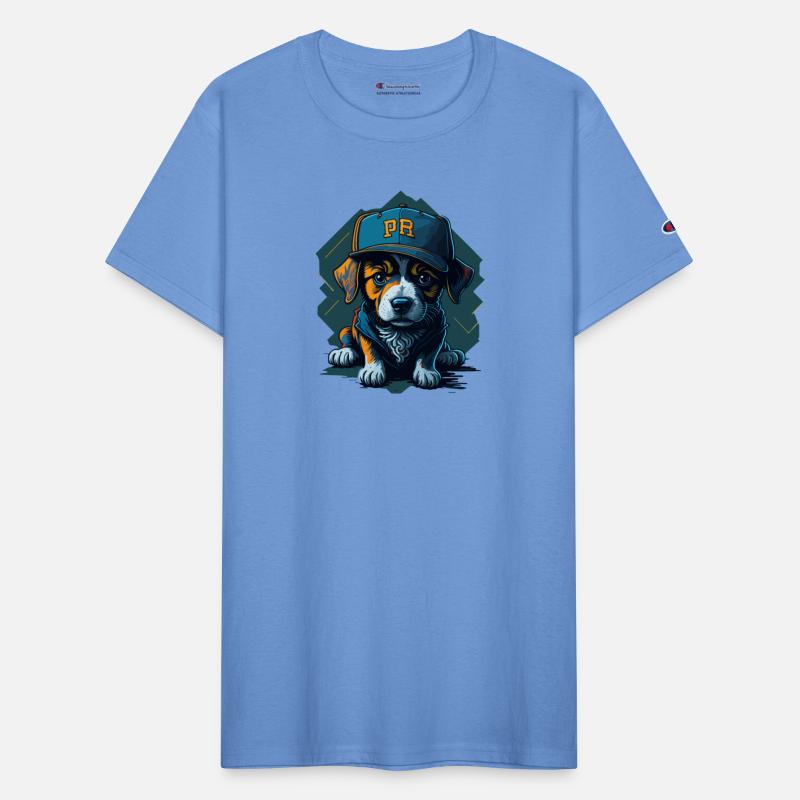 Cute Border Collie Puppy Wearing Baseball Hat