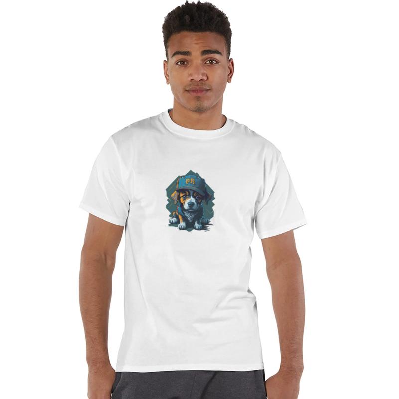 Cute Border Collie Puppy Wearing Baseball Hat