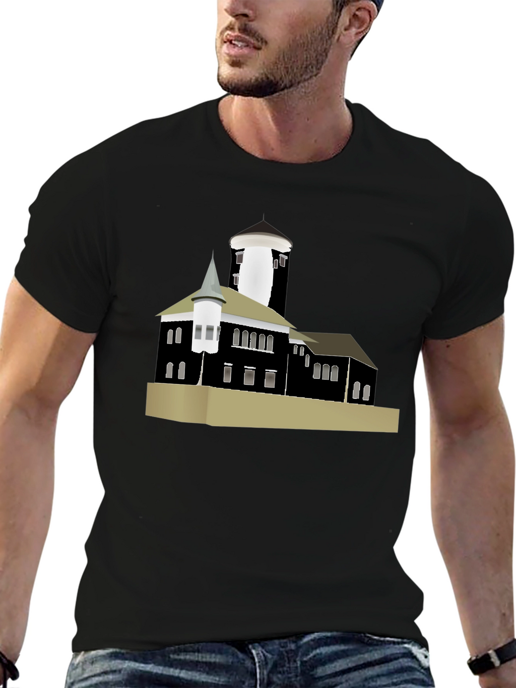 Building Graphic T-Shirt - Black