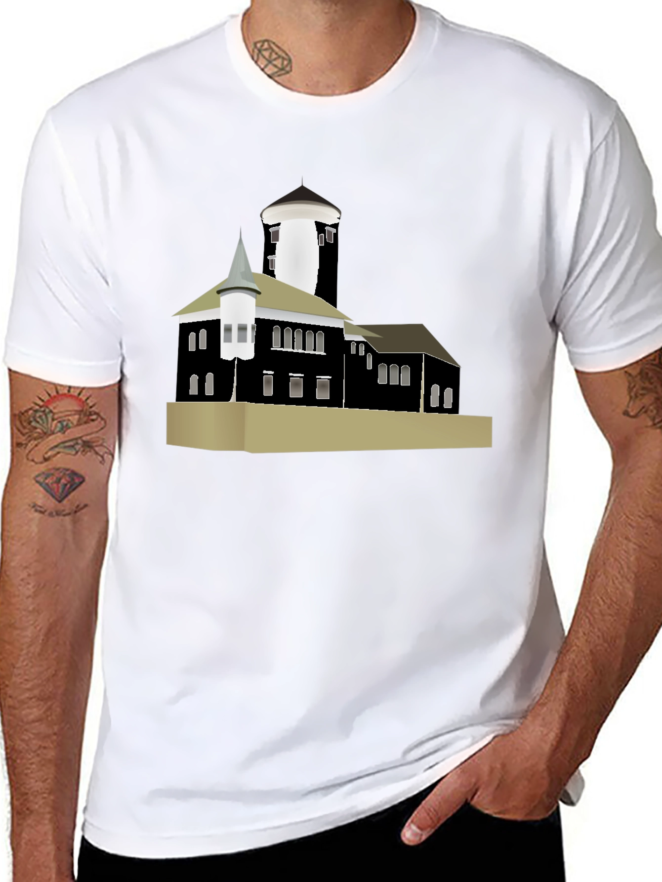 Building Graphic T-Shirt - Black