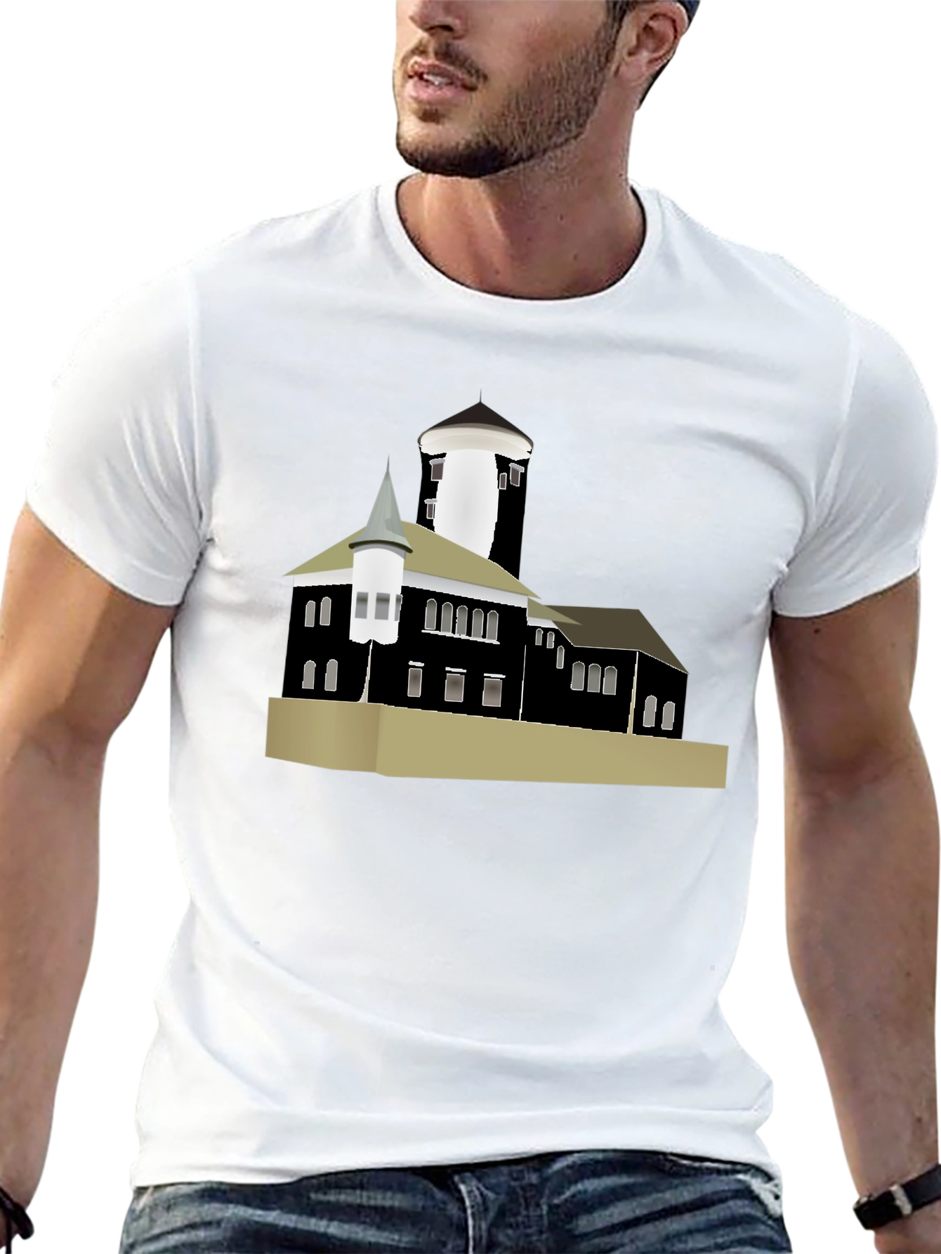 Building Graphic T-Shirt - Black