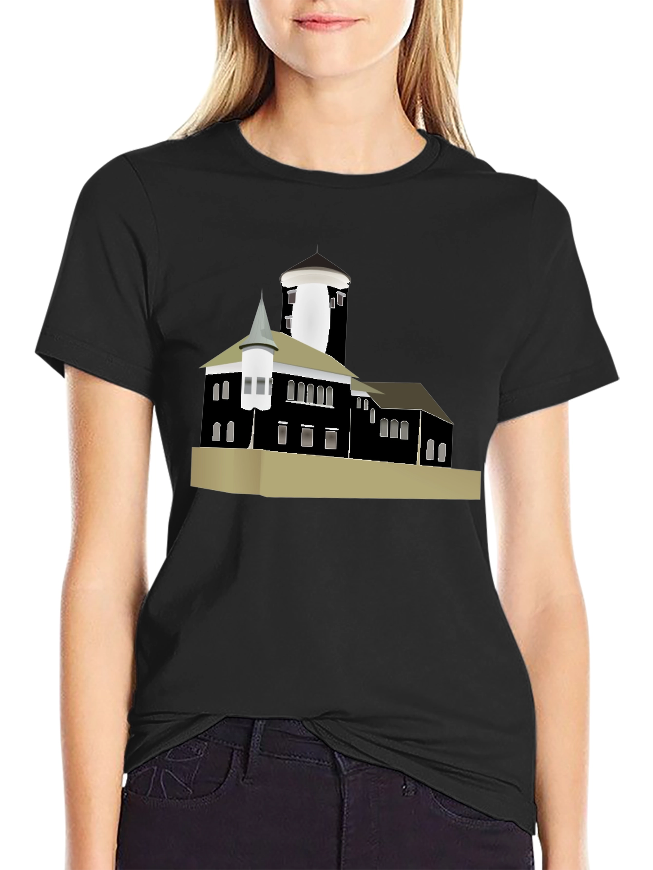 Building Graphic T-Shirt - Black