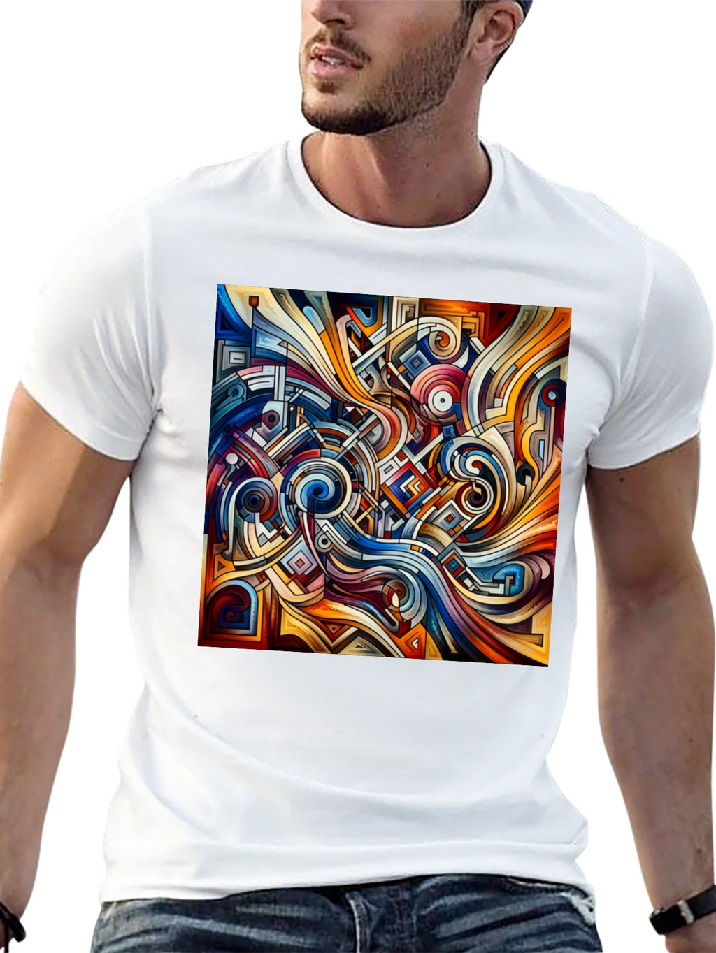 Abstract Art Tee: Modern Graphic Print Shirt