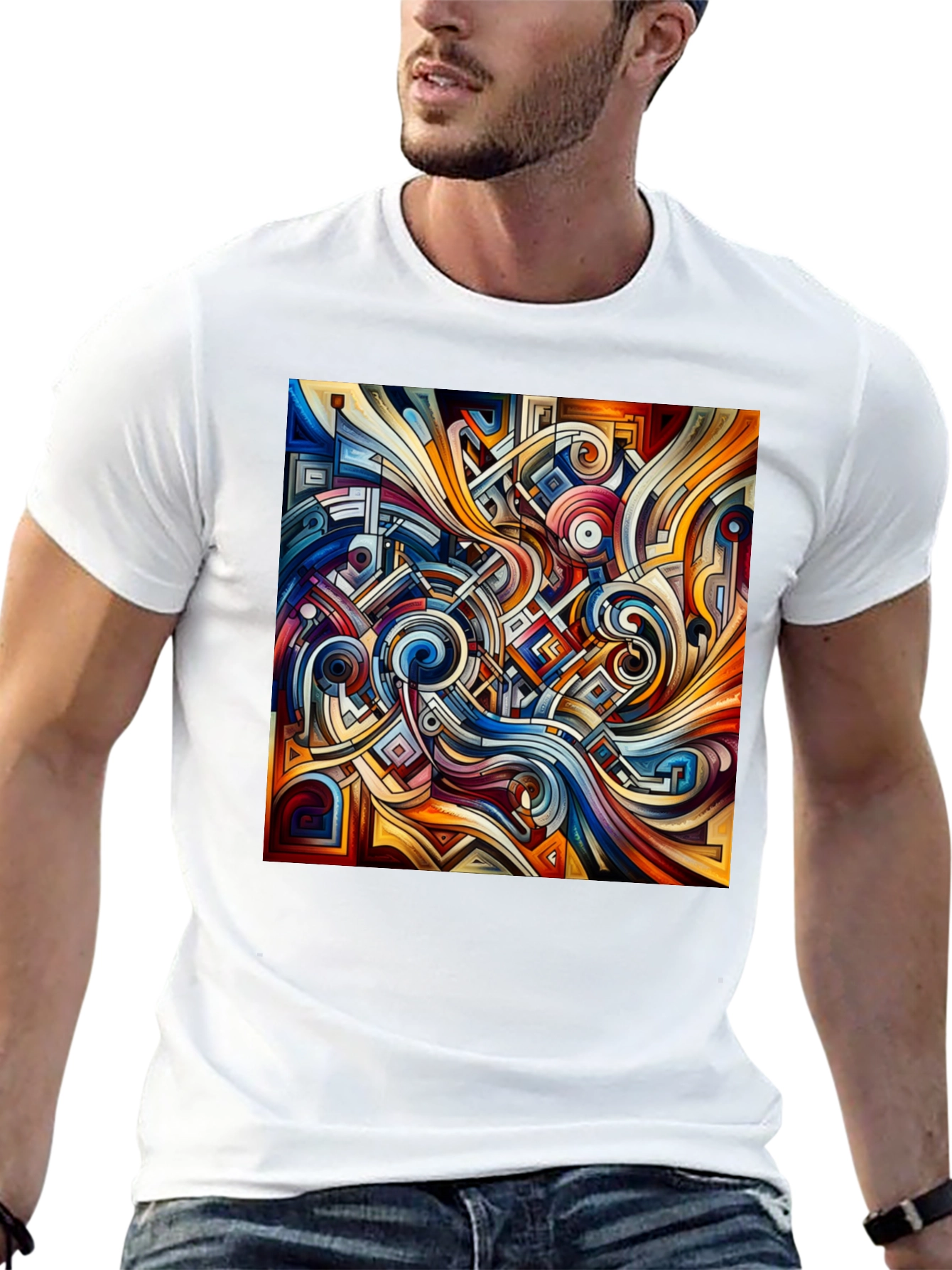 Abstract Art Tee: Modern Graphic Print Shirt