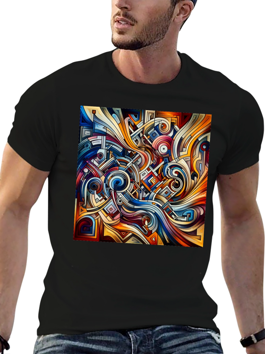 Abstract Art Tee: Modern Graphic Print Shirt
