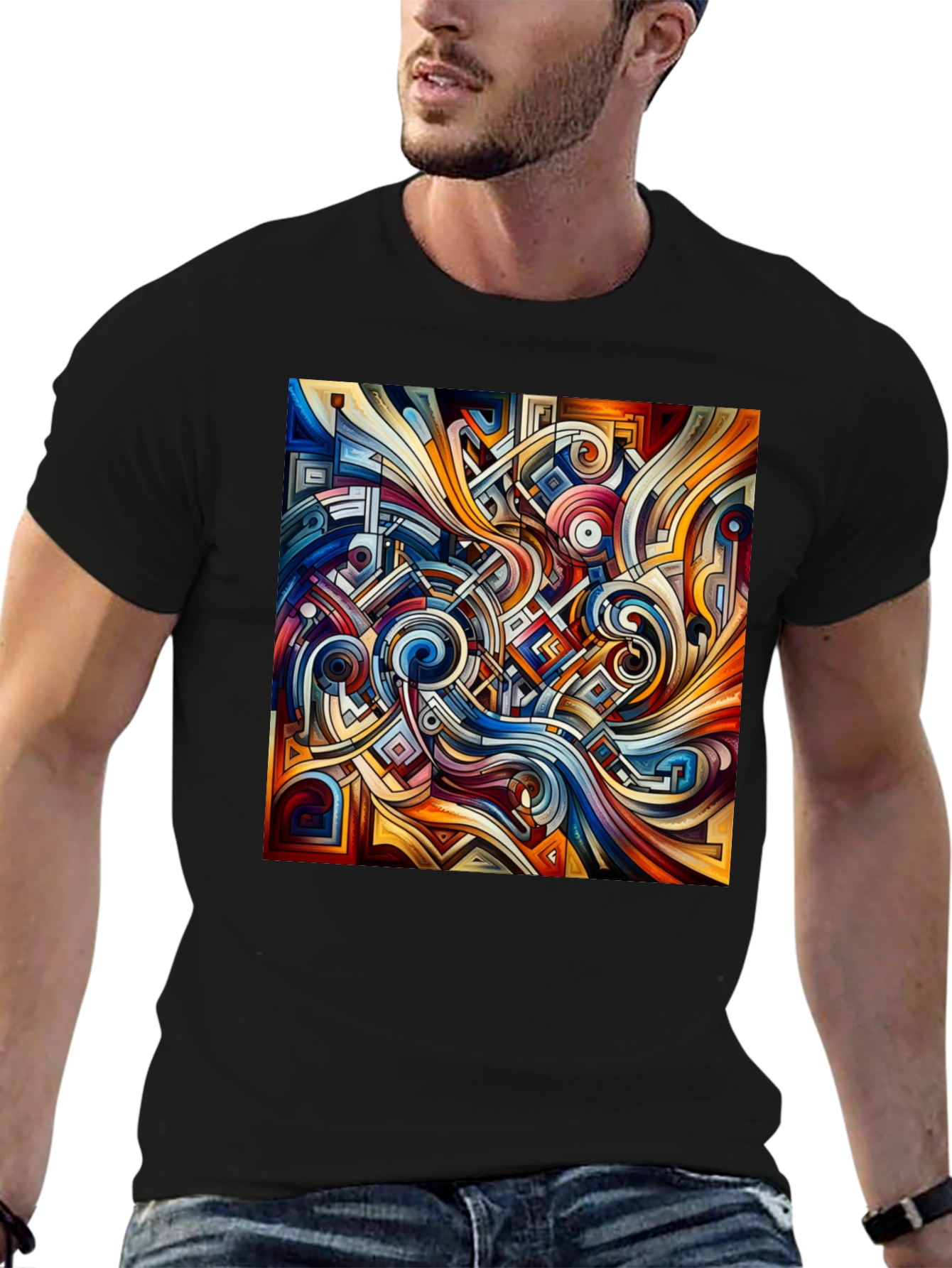 Abstract Art Tee: Modern Graphic Print Shirt