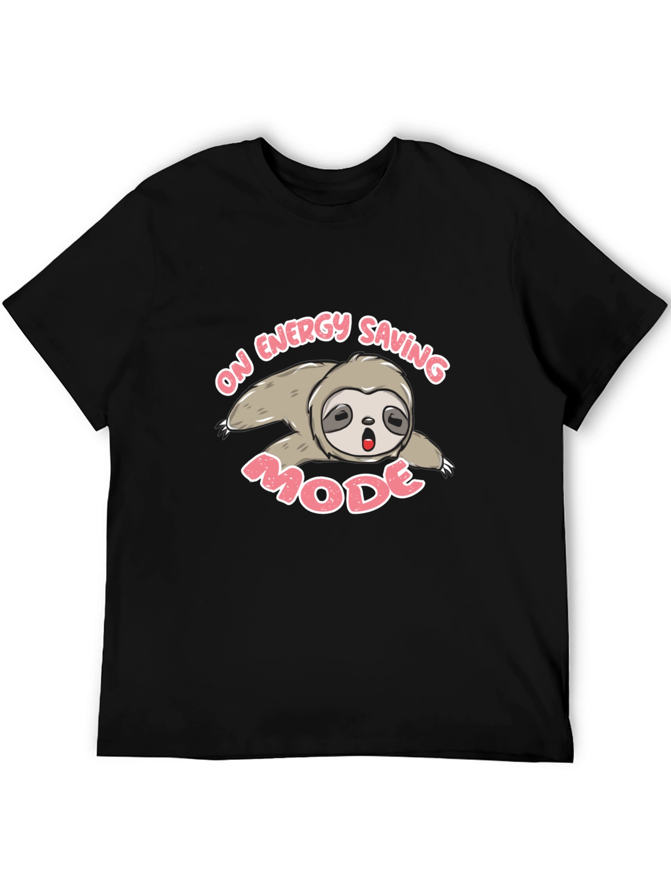 Energy Saving Mode Sloth T-Shirt - Black