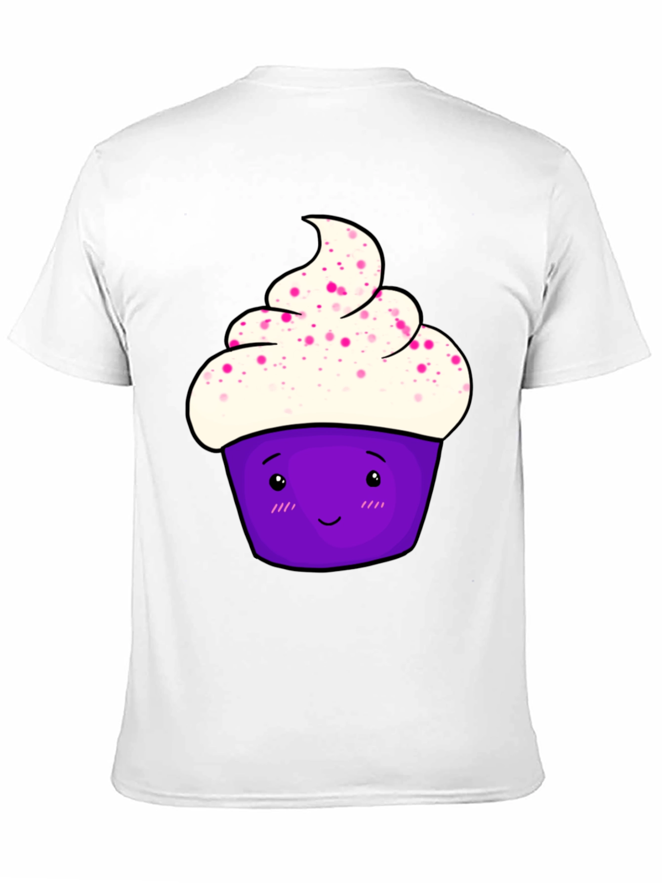 Cute Cupcake Graphic T-Shirt - Black Cotton Tee