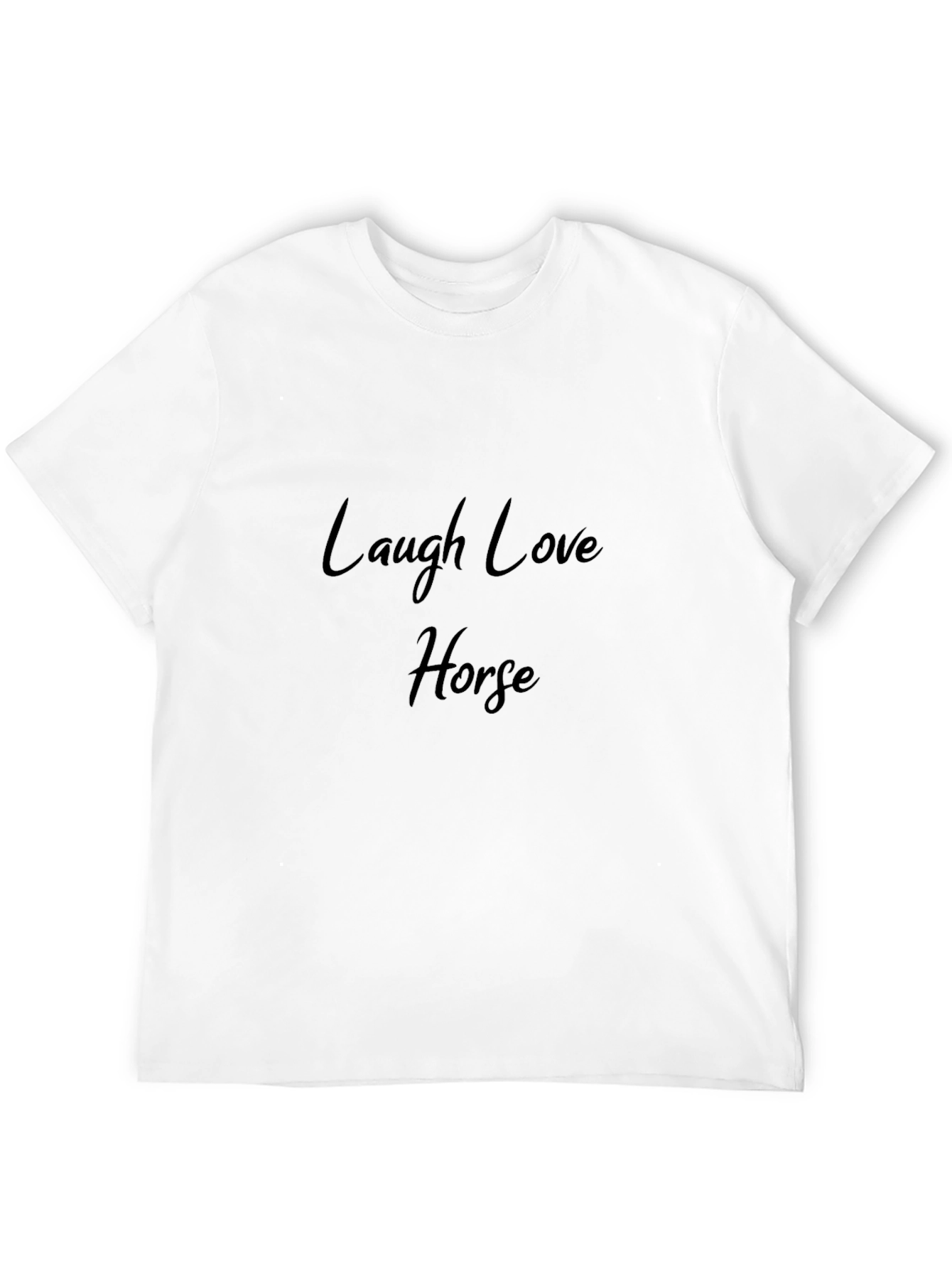 Laugh Love Horse Black Tee