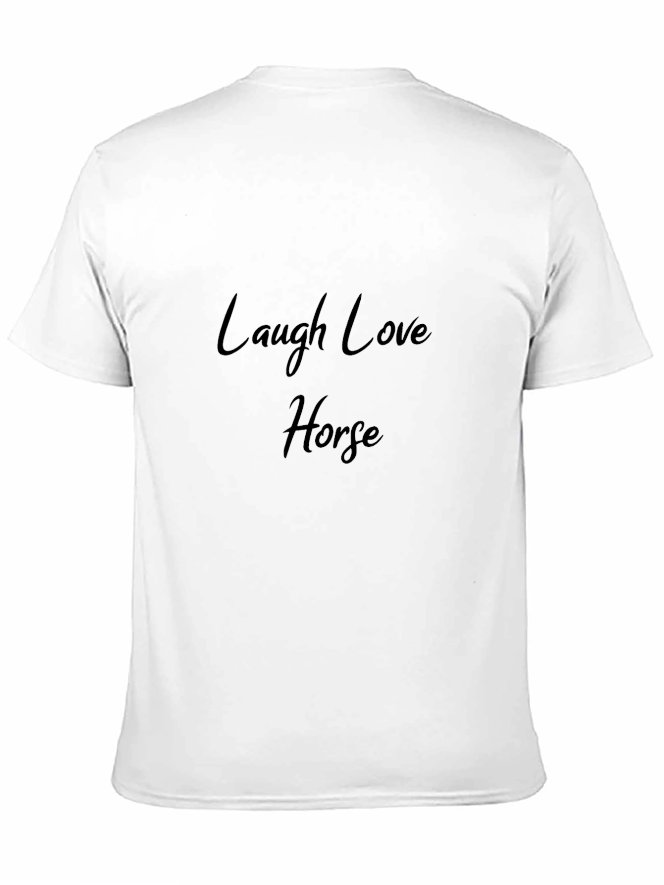 Laugh Love Horse Black Tee