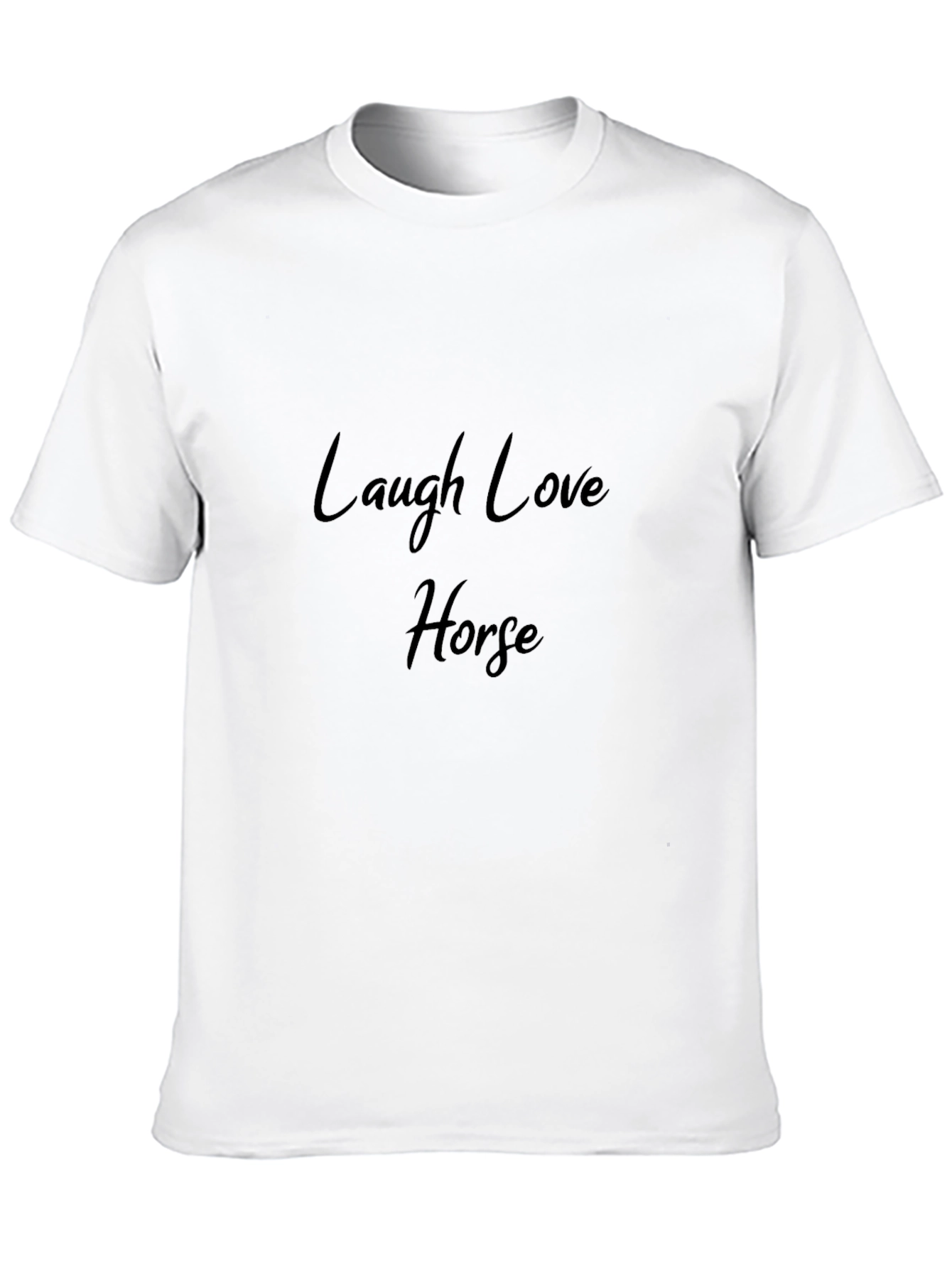 Laugh Love Horse Black Tee