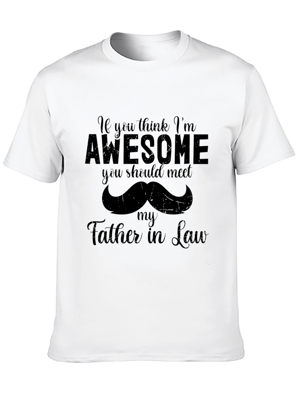 Awesome Father-in-Law Black Graphic T-Shirt