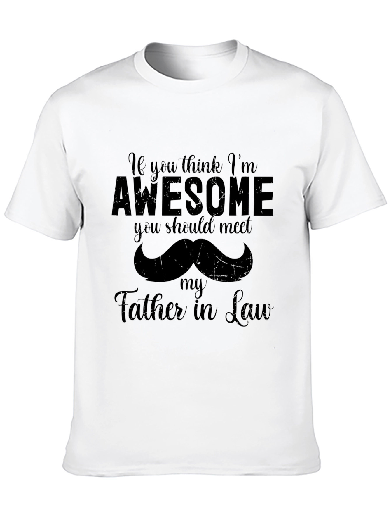Awesome Father-in-Law Black Graphic T-Shirt