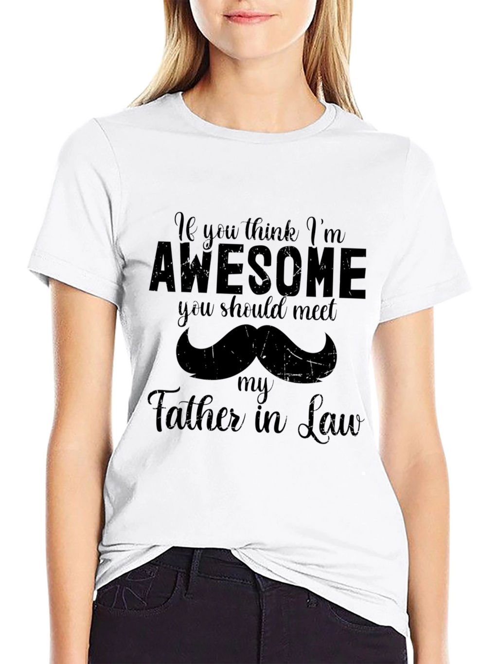 Awesome Father-in-Law Black Graphic T-Shirt