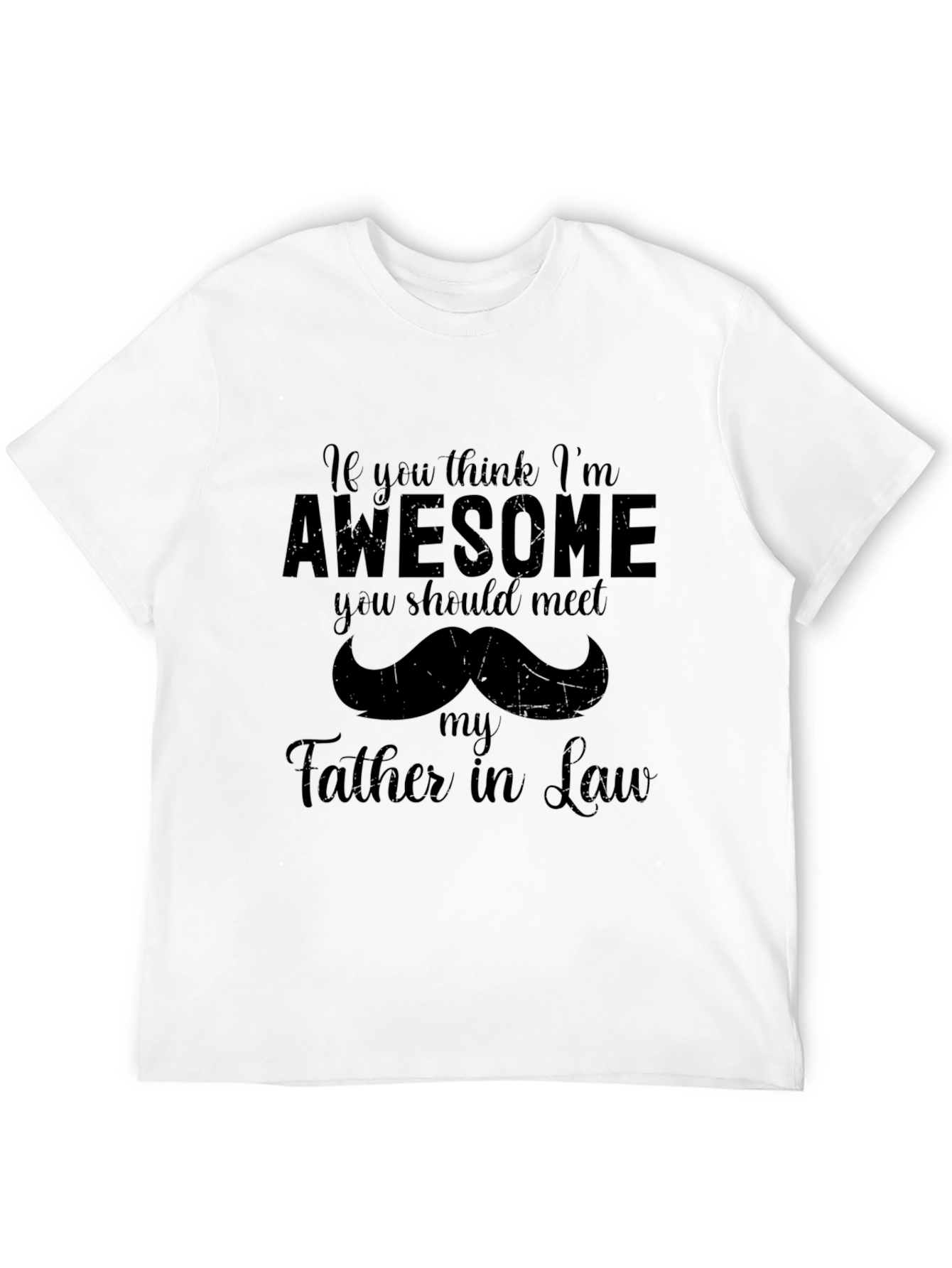Awesome Father-in-Law Black Graphic T-Shirt