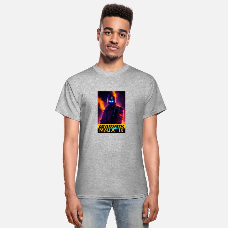 Cyberpunk Skull Guitarist Desert Rain