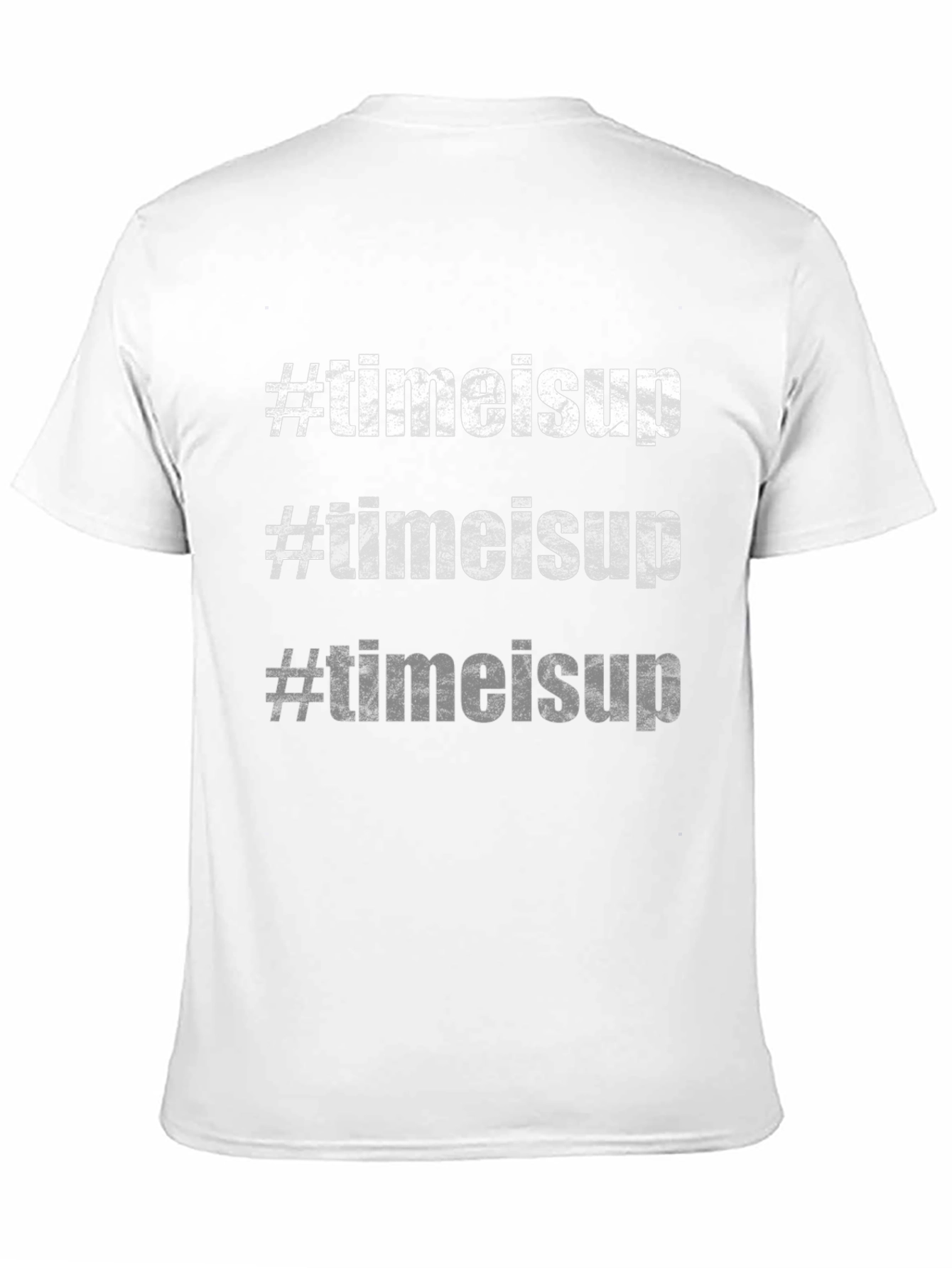 #timeisup T-Shirt - Bold Slogan Tee Black Cotton