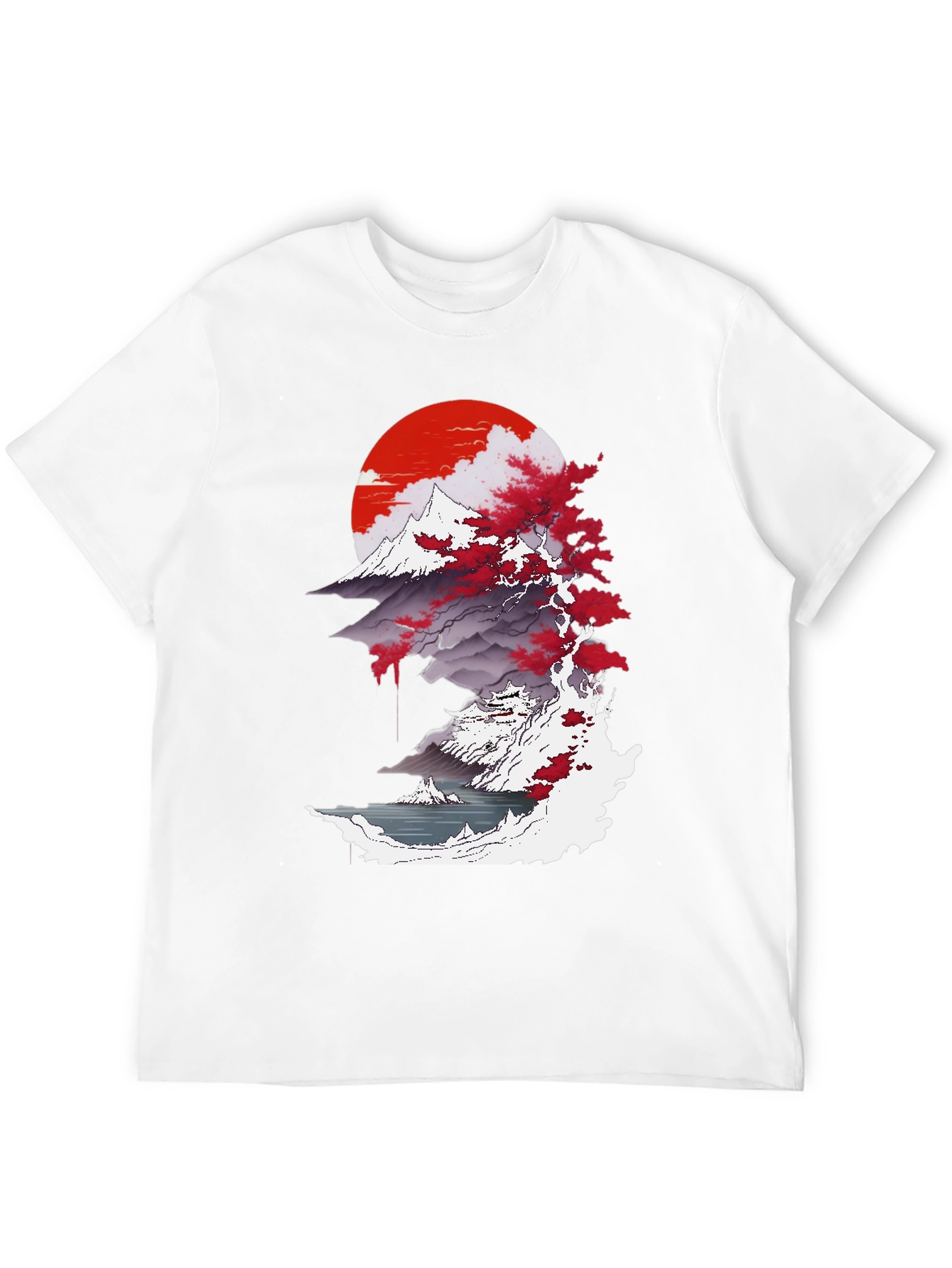 Japanese Sunset Graphic Tee - Black