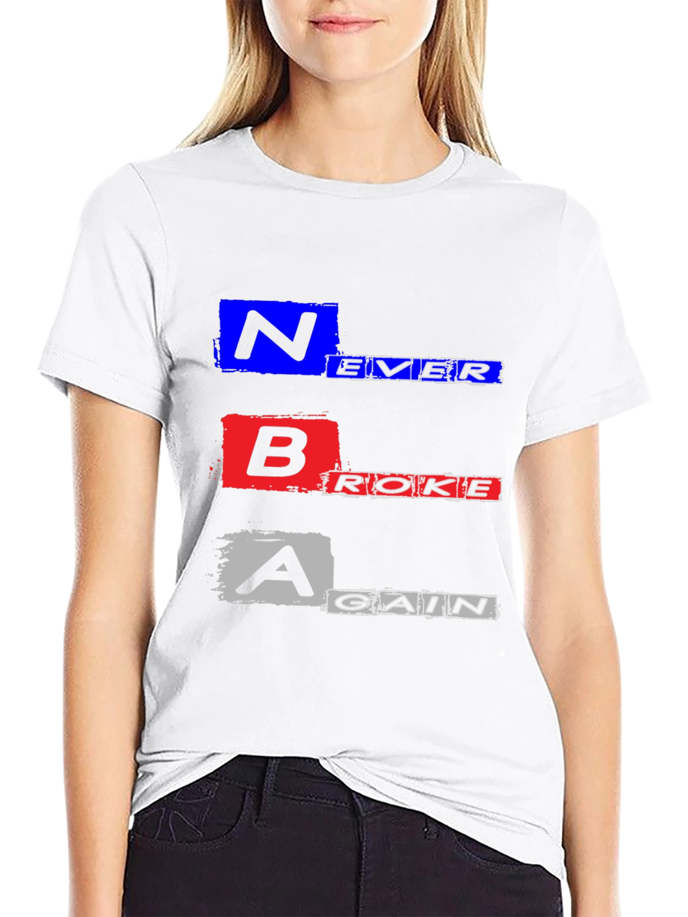 Never Broke Again Graphic T-Shirt - Trendy Streetwear
