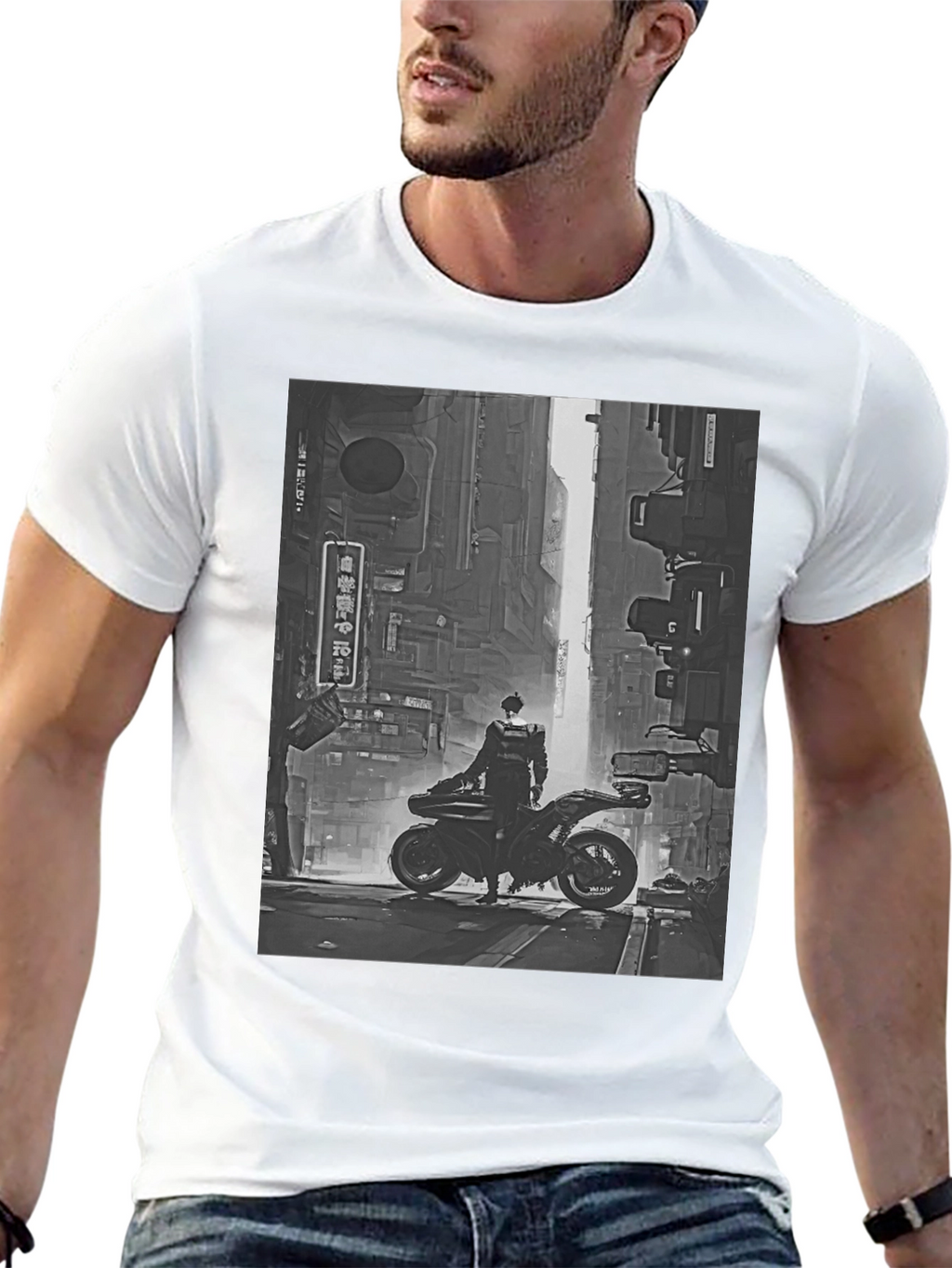 Cyberpunk Rider Graphic Tee